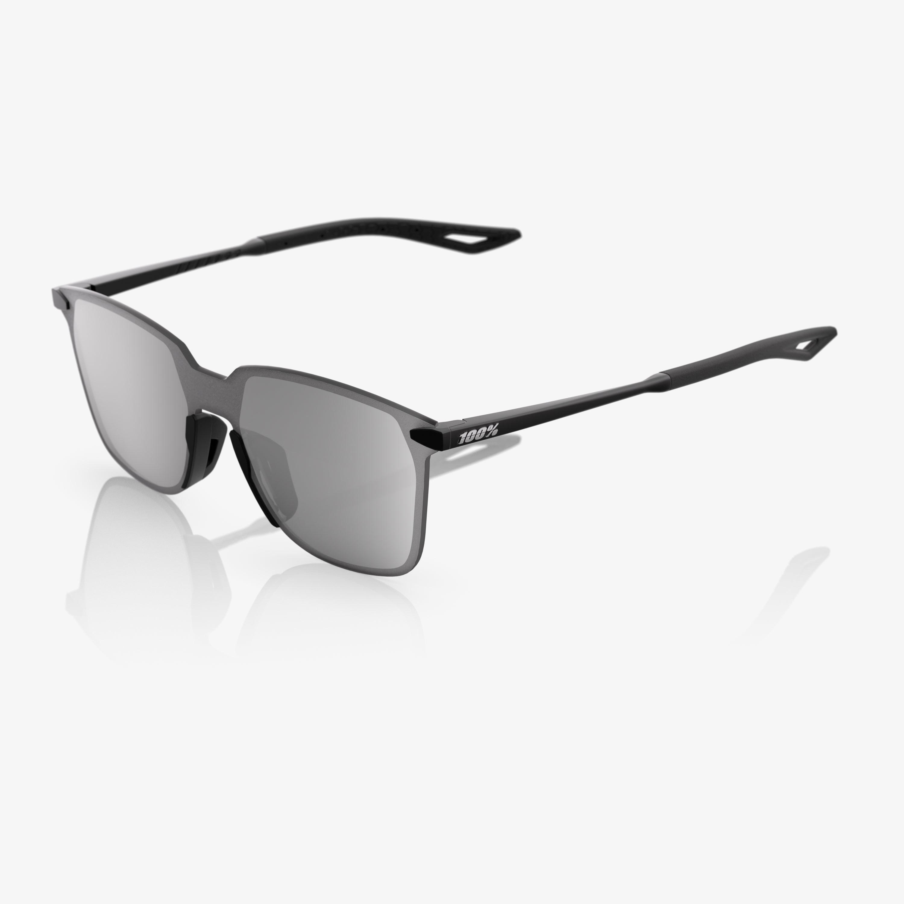 100-legere-square-sonnenbrille-matt-schwarz-silber image 1