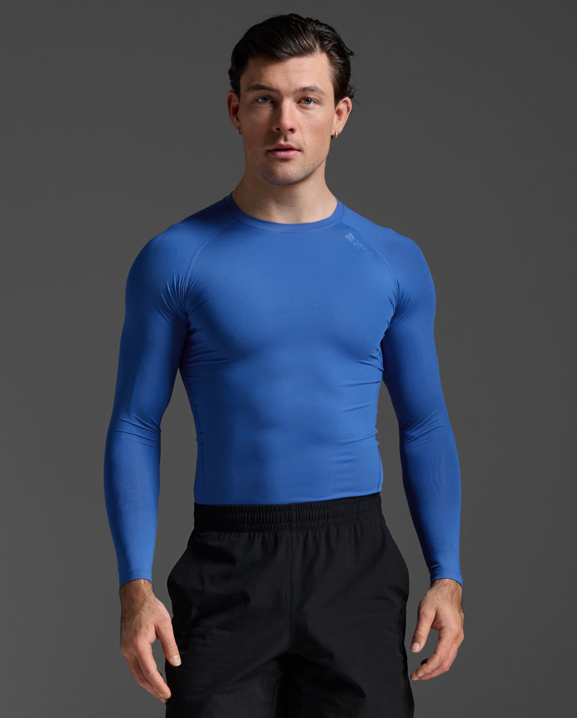 2xu-core-compression-longsleeve-herren-royal-blue image 1