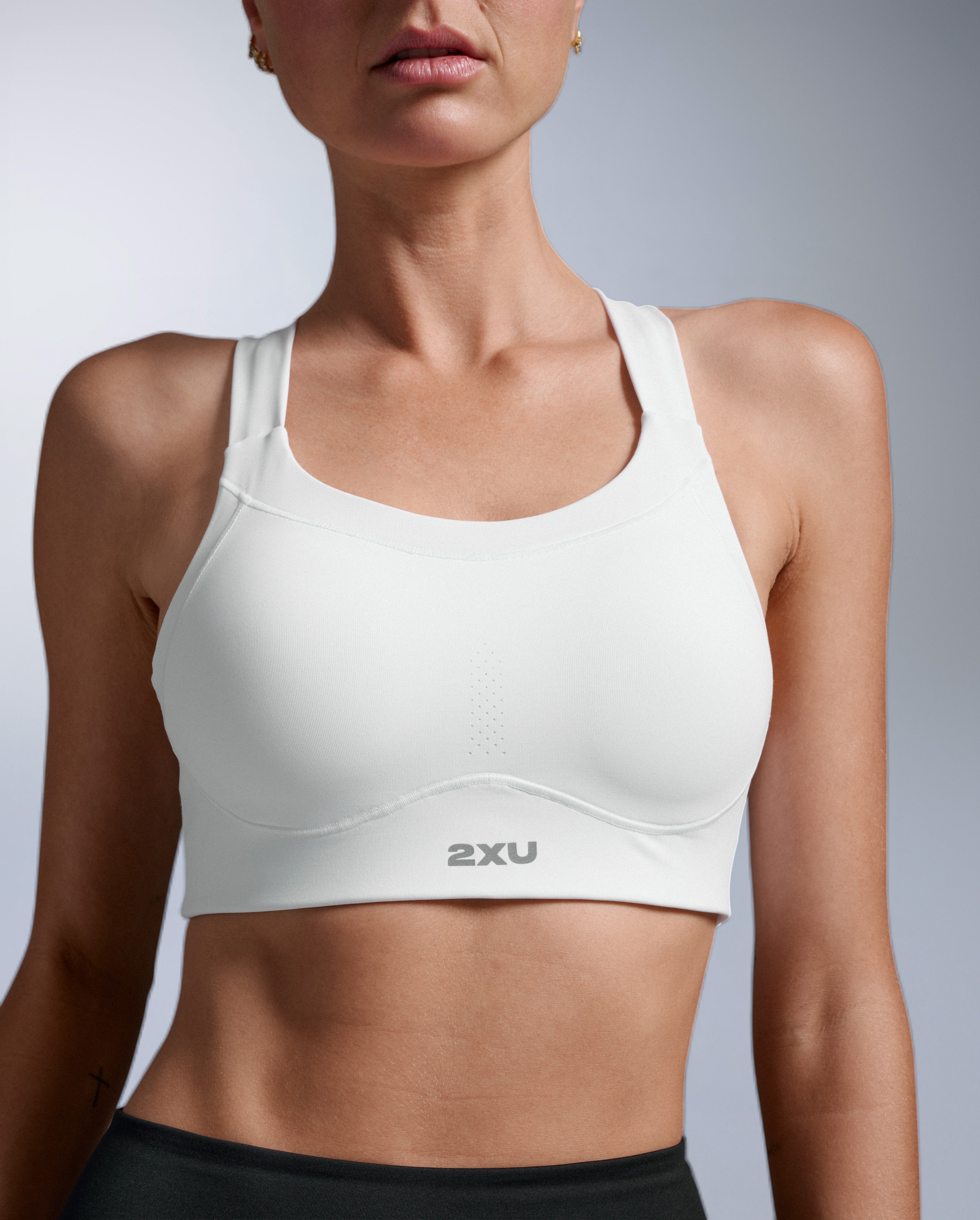 2xu-light-speed-high-impact-bra-sport-bh-wei-silber image 1