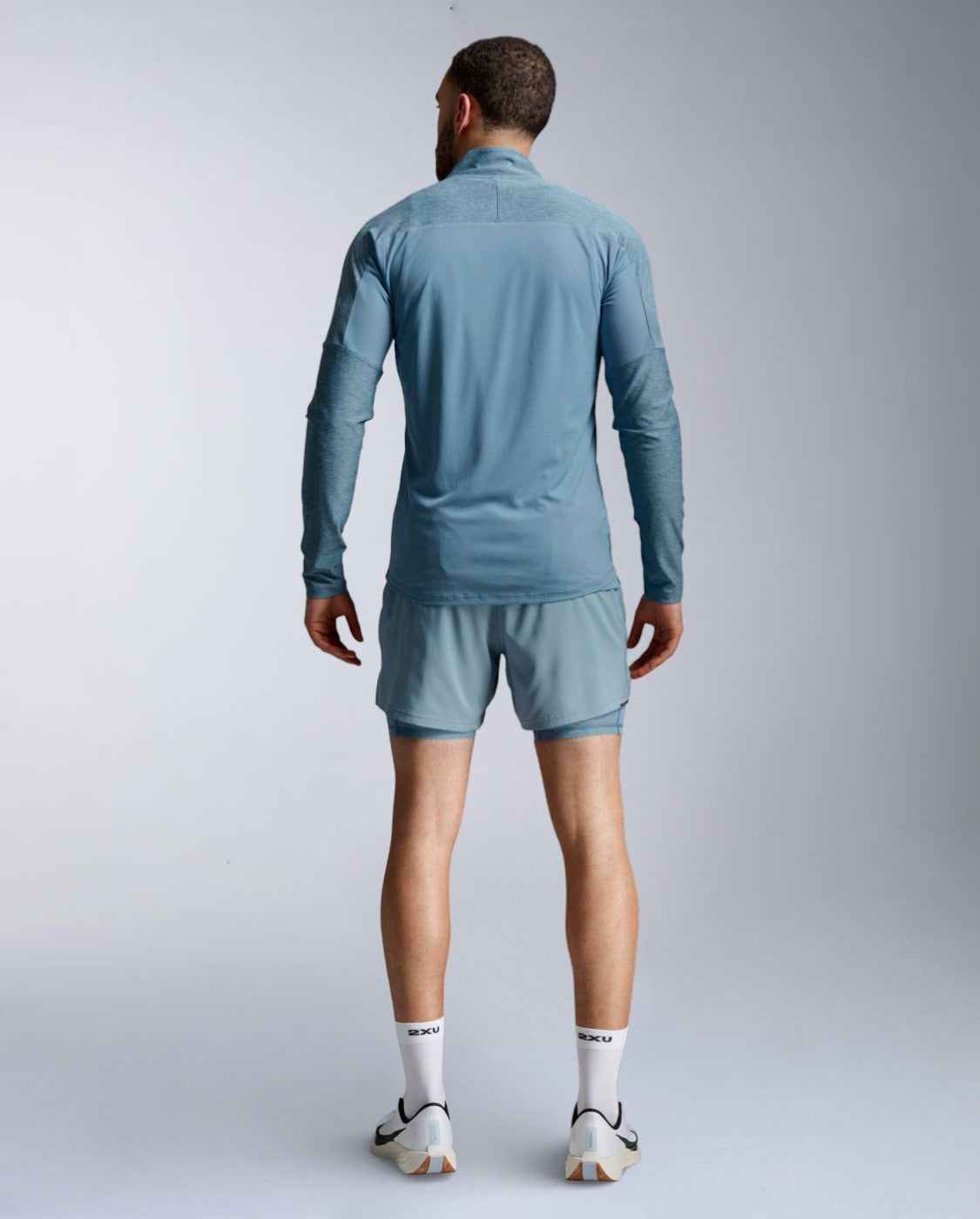 2xu-aero-1-2-zip-langarmshirt-blue-shade-reflective image 6
