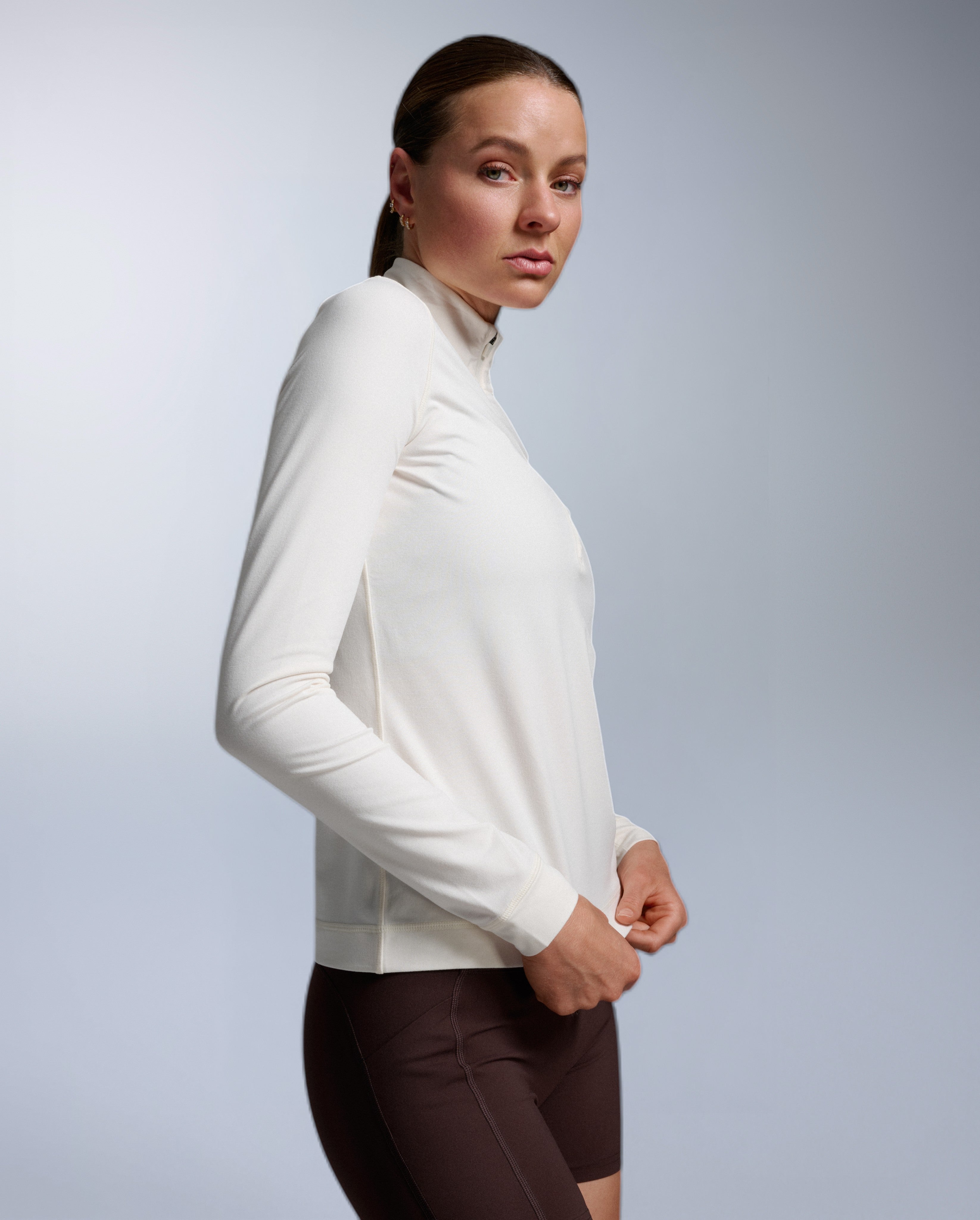 2xu-flex-1-2-zip-long-sleeve-langarmshirt-damen-chalk image 3