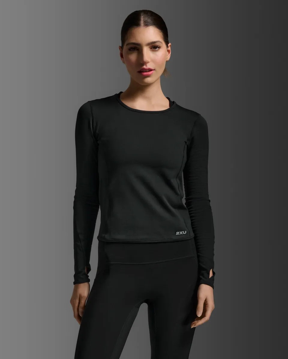 2xu-ignition-grid-base-layer-langarmshirt-schwarz-damen-thermo image 1