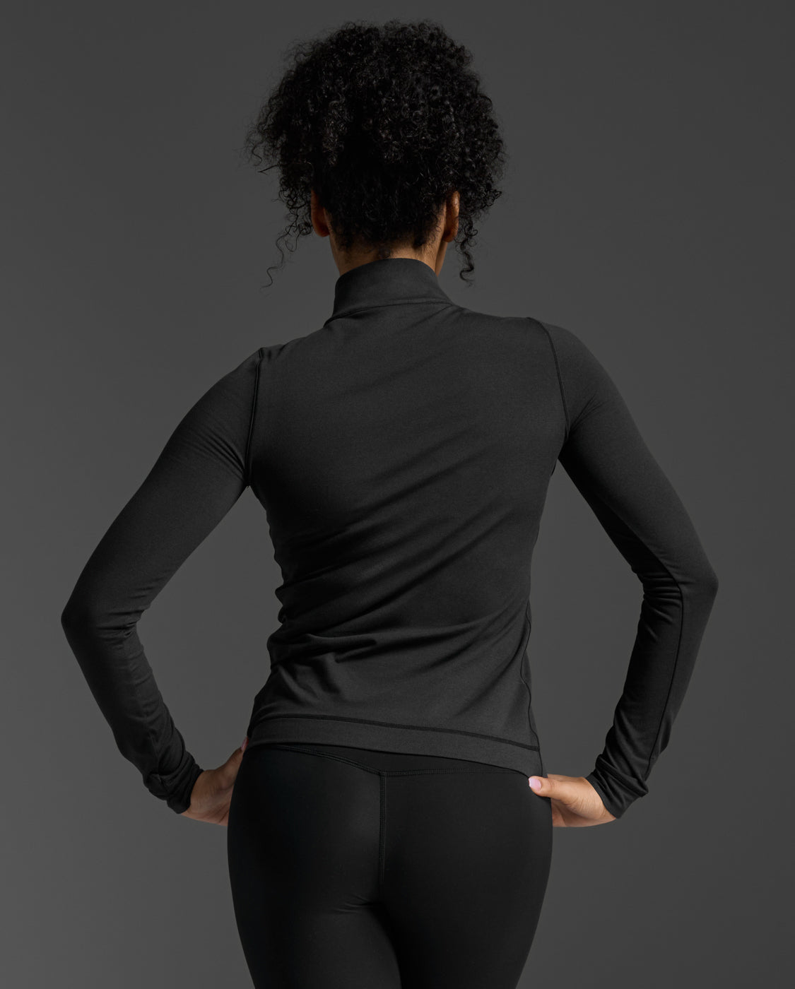 2xu-flex-1-2-zip-langarmshirt-damen-schwarz-jersey image 3