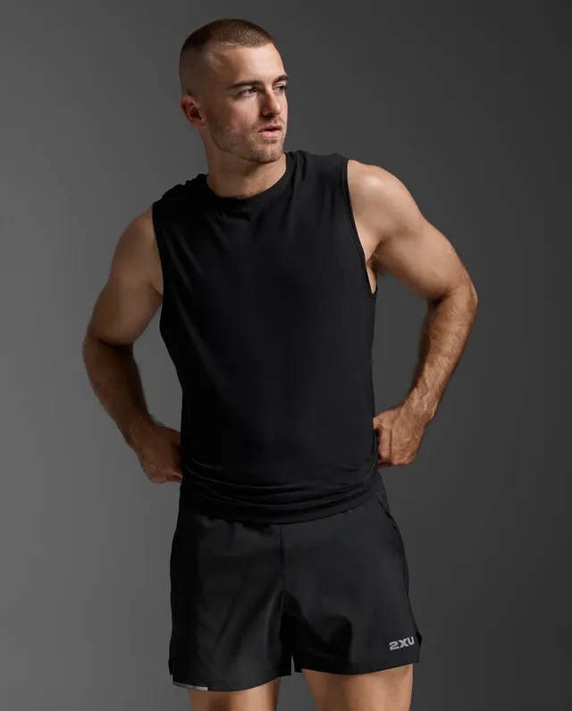 2xu-signature-tank-tanktop-schwarz-herren-jersey image 1