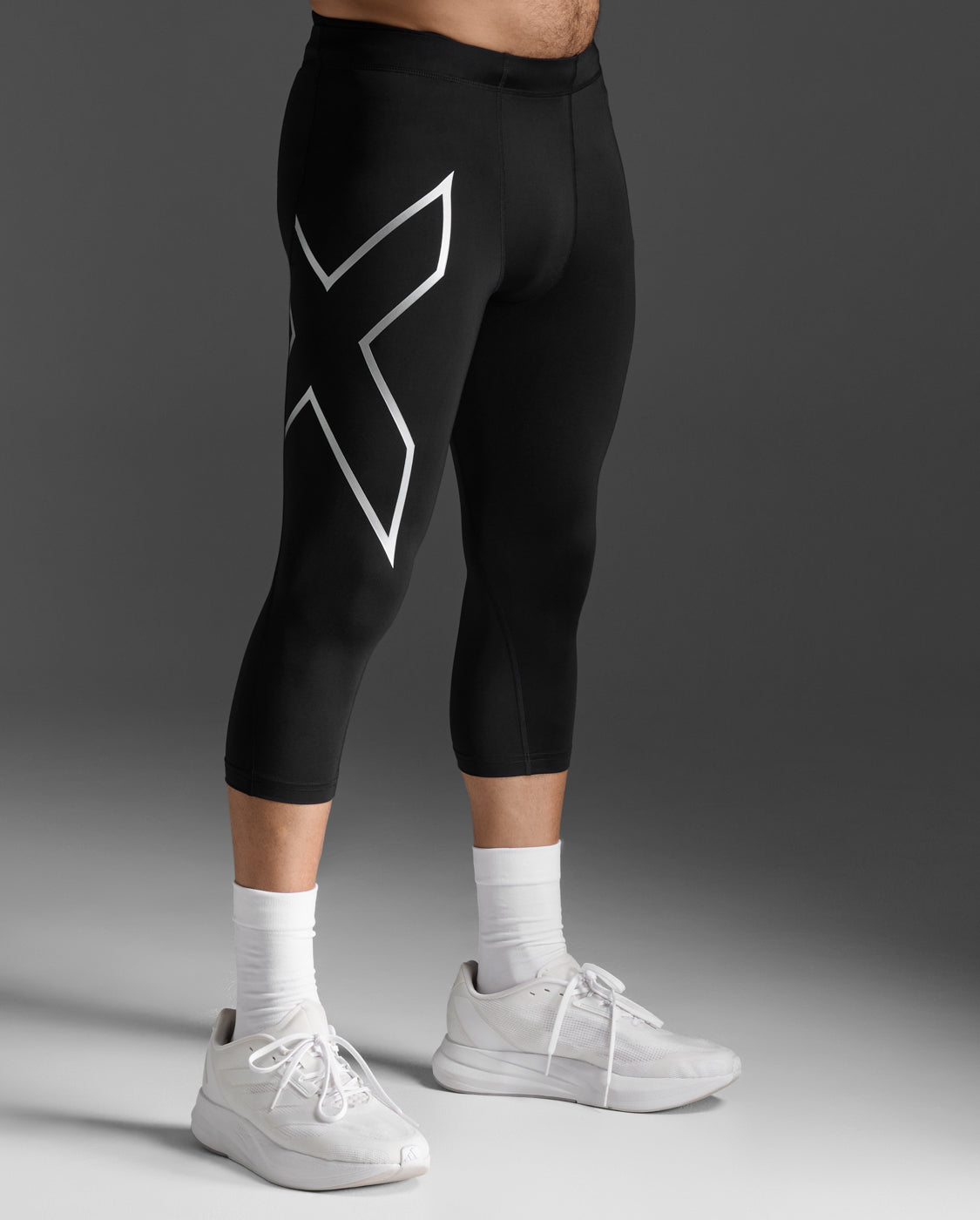 2xu-core-compression-3-4-tights-herren-schwarz-silber image 3