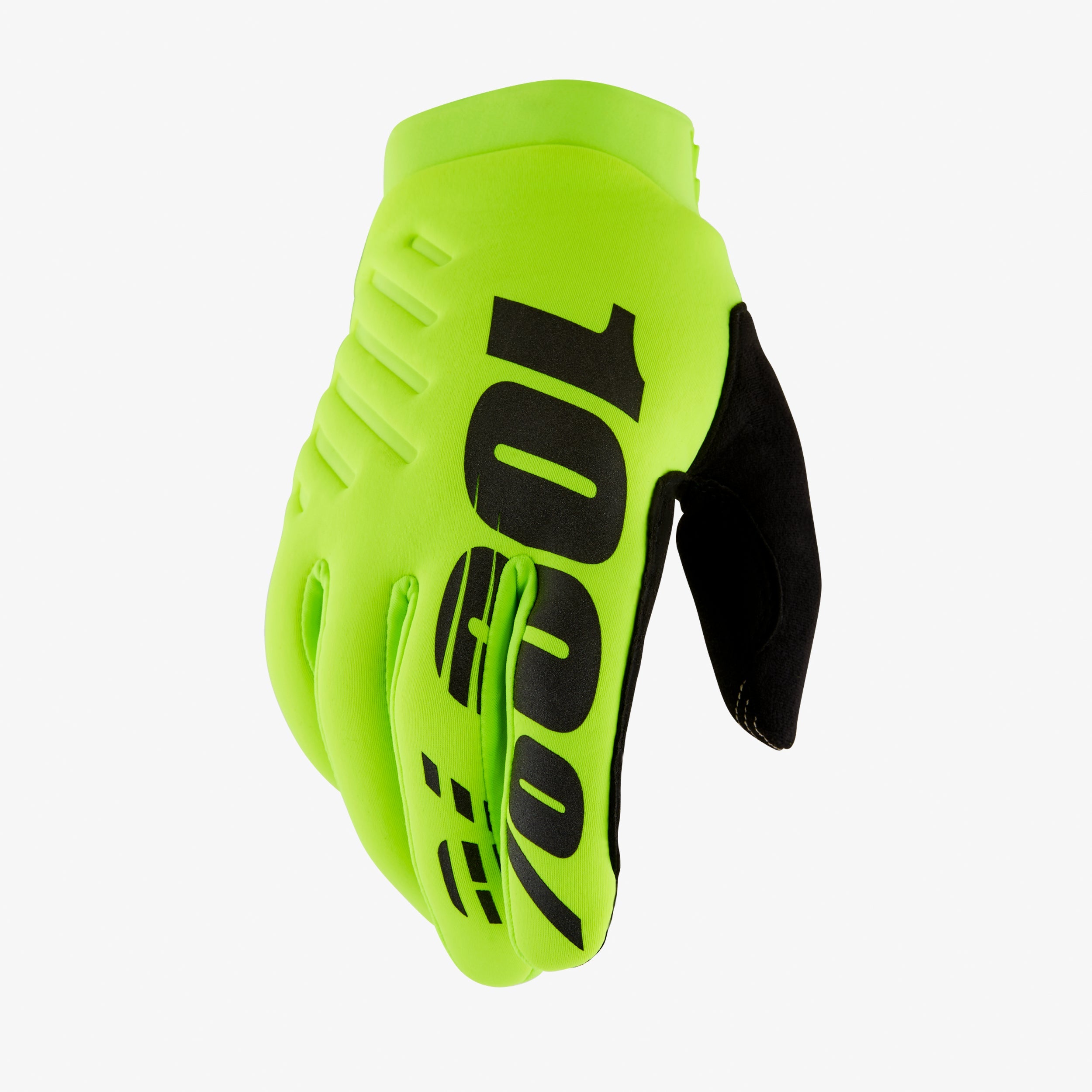 100-brisker-fluo-yellow-black-fahrradhandschuhe-gr-l-isoliert image 1