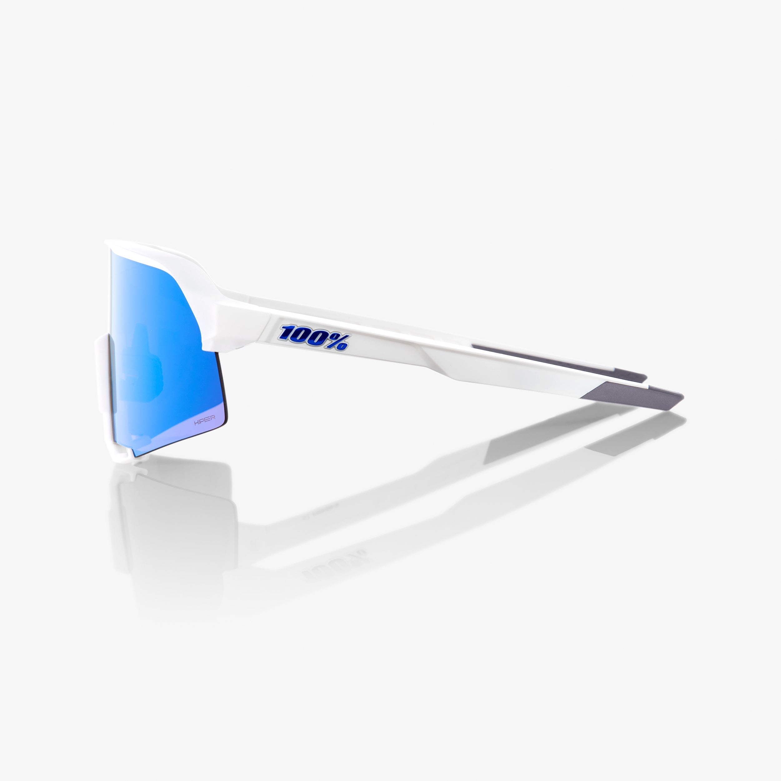 100-s3-matte-white-hiper-blue-sportbrille-verspiegelt image 3