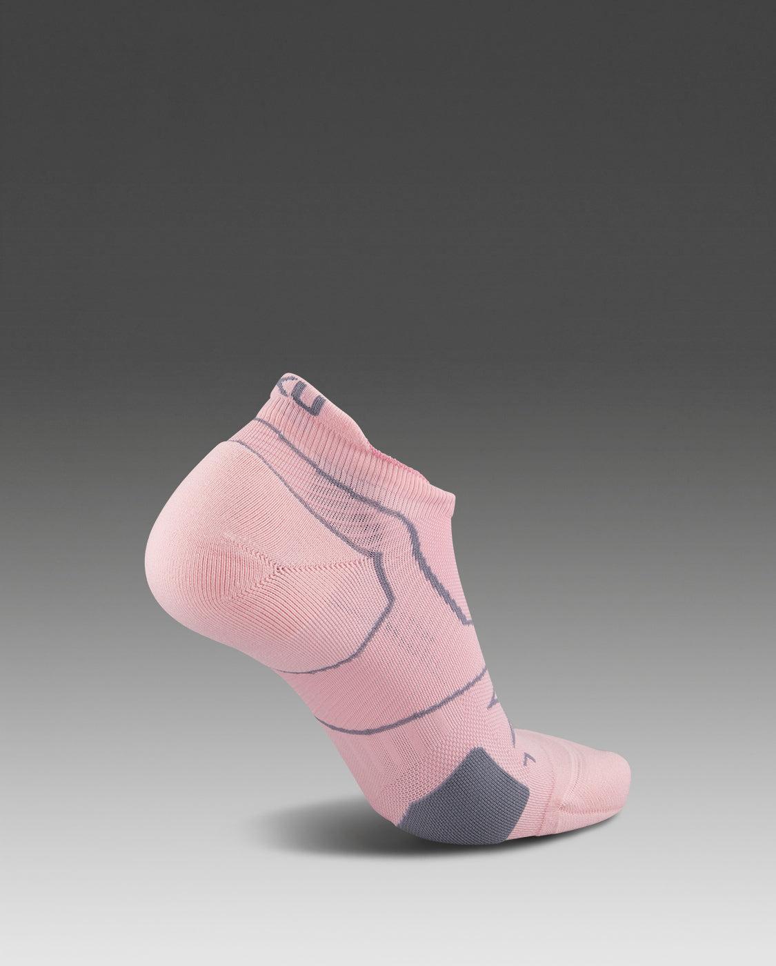 2xu-vectr-cushion-no-show-laufsocken-dusty-pink-kompression image 3