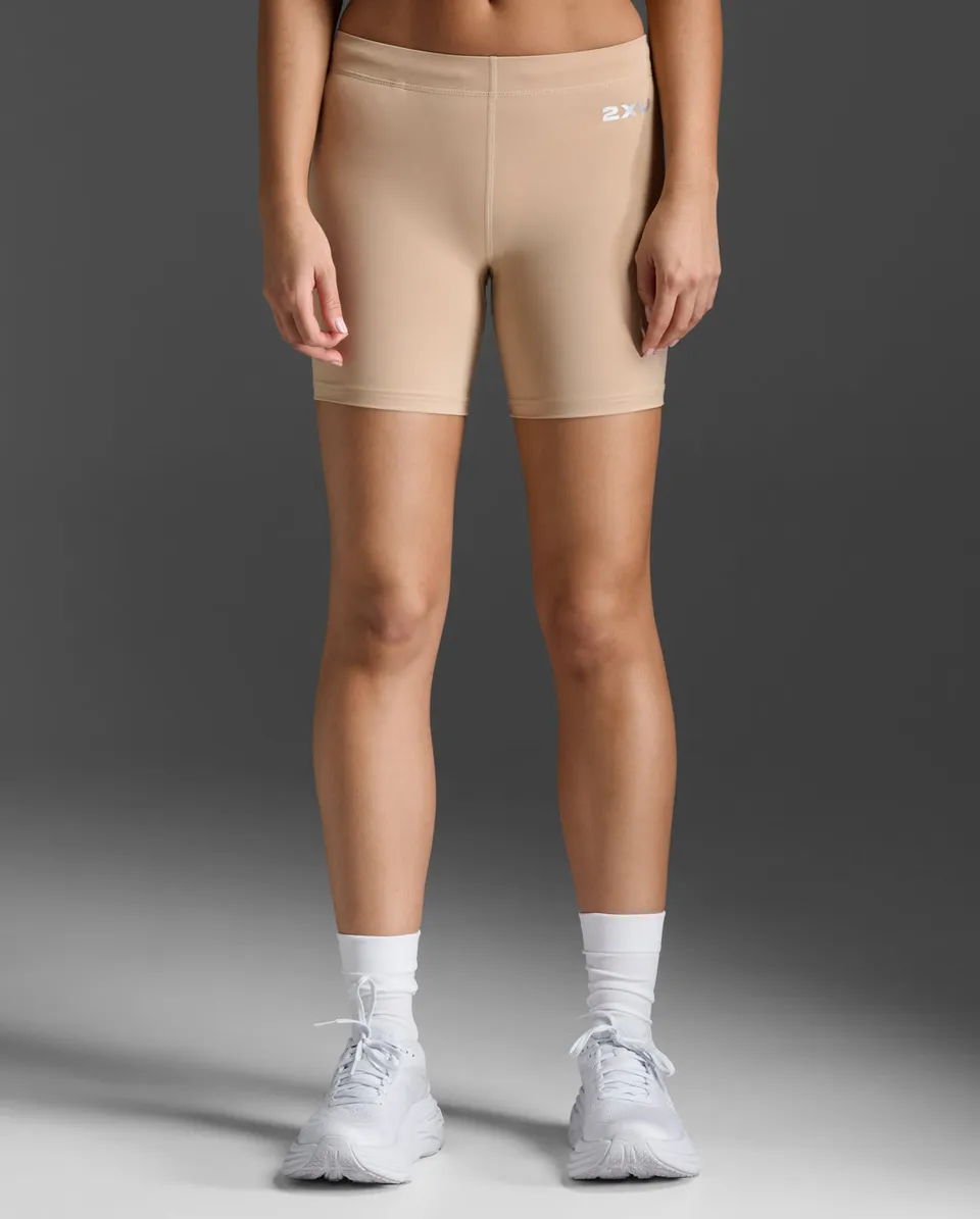 2xu-core-compression-5-inch-shorts-damen-beige-silver image 1