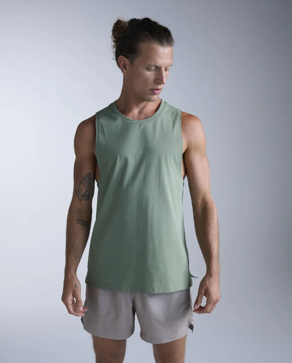 2xu-motion-cotton-flex-tank-tank-top-fern-herren image 1