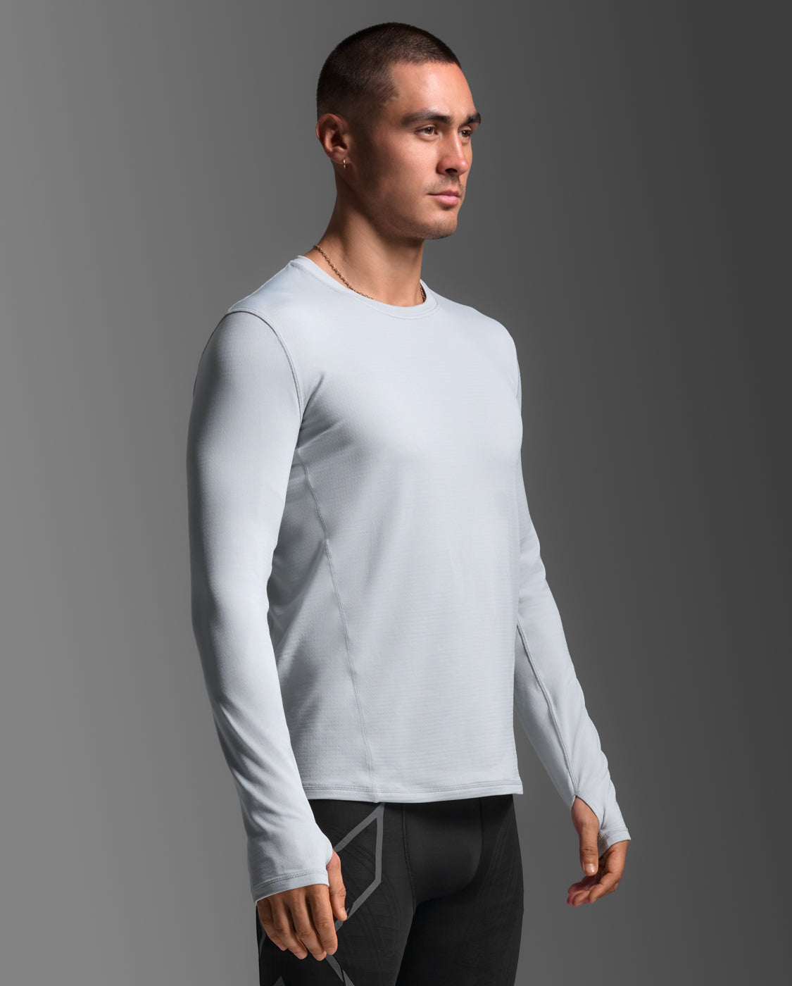 2xu-ignition-grid-base-layer-laufshirt-harbor-mist-thermo image 4