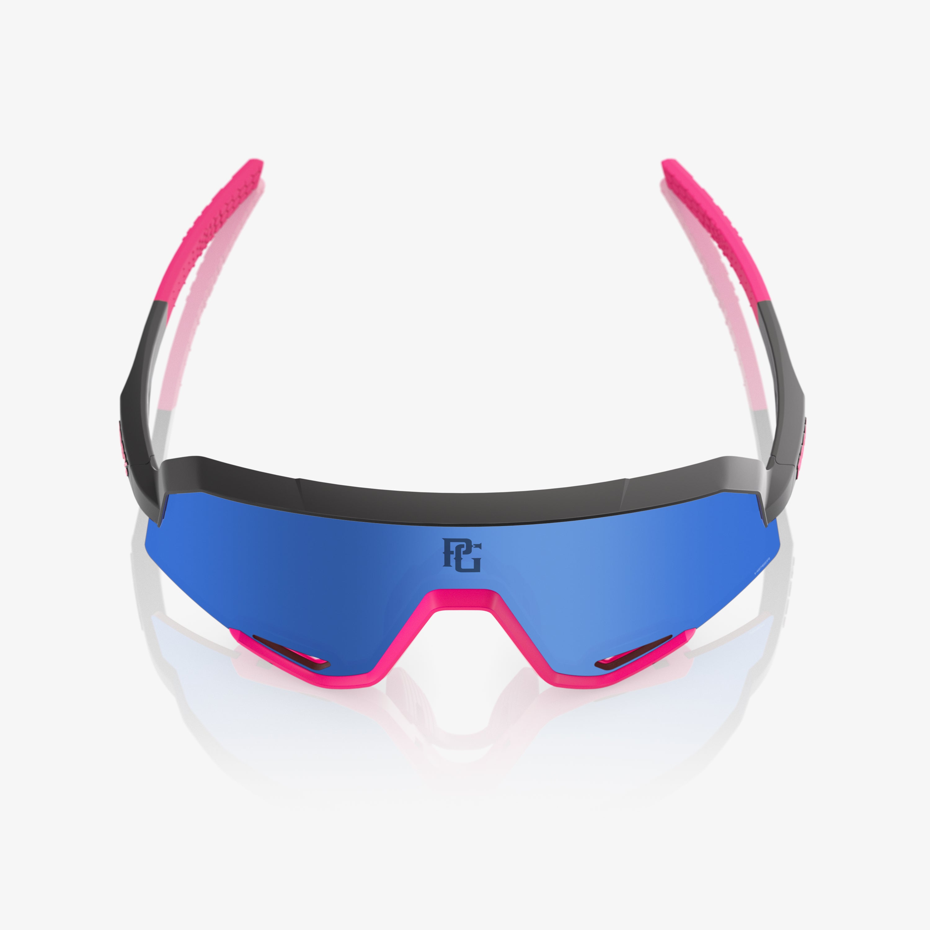 100-slendale-sonnenbrille-black-pink-blue-mirror image 4