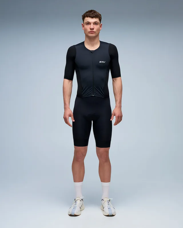 2xu-aero-sleeved-trisuit-herren-triathlonanzug-schwarz image 1