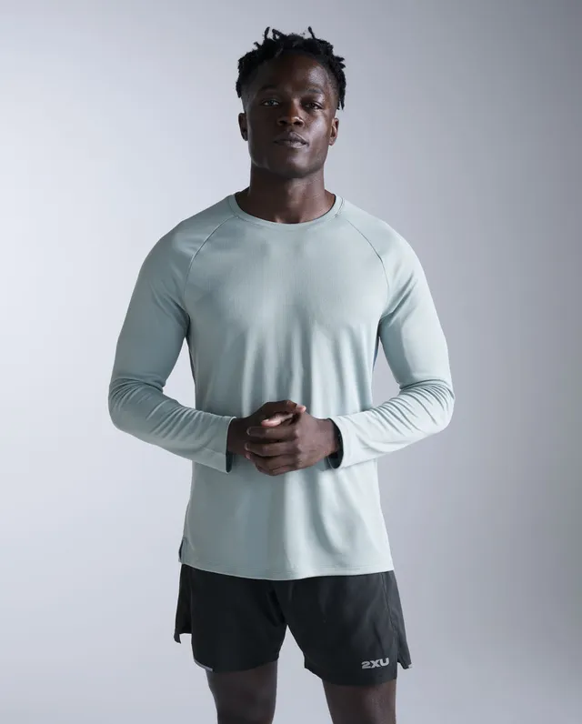 2xu-aero-long-sleeve-laufshirt-herren-smoke-blue image 1