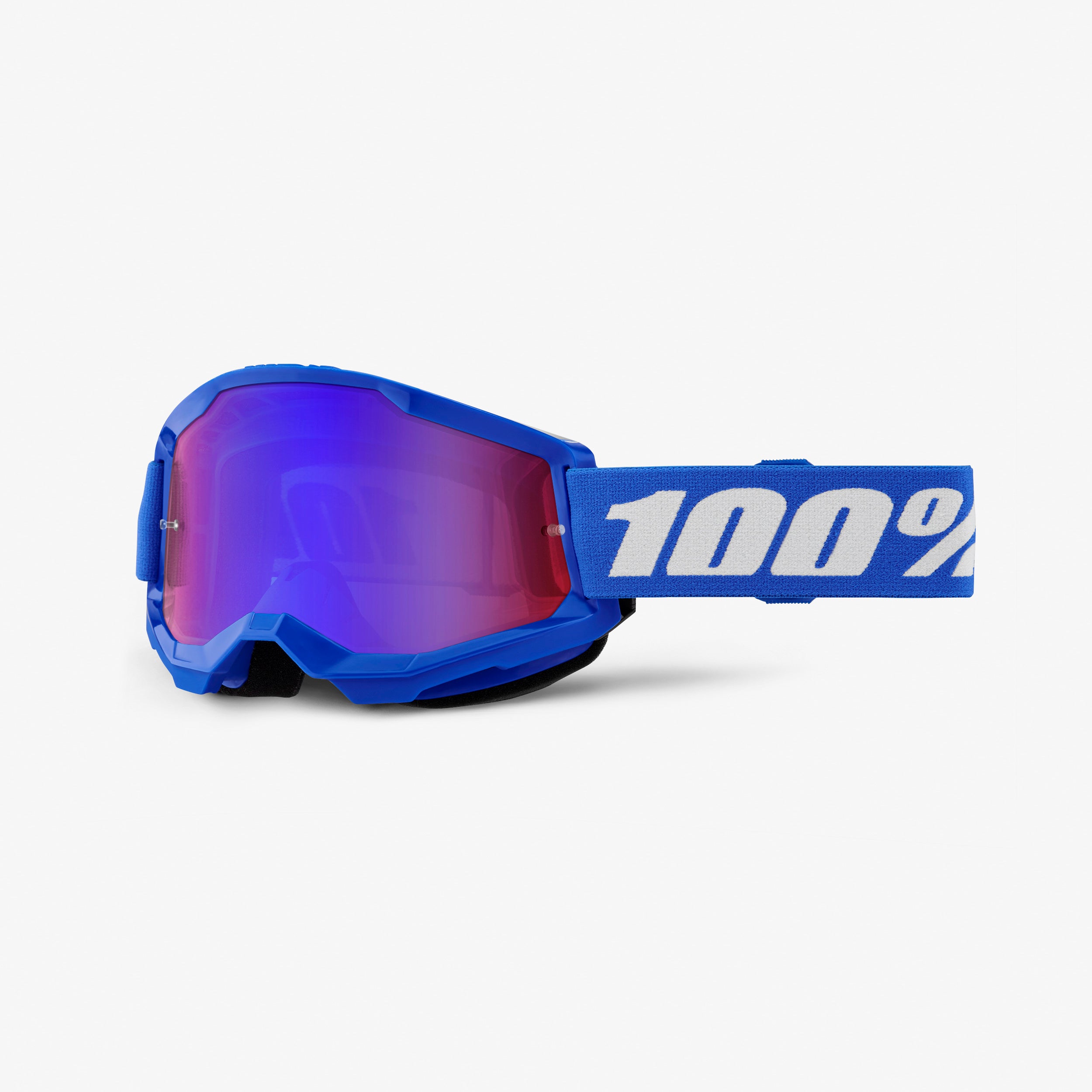 100-strata-2-blue-motocross-brille-blau-mirror-red-blue image 1