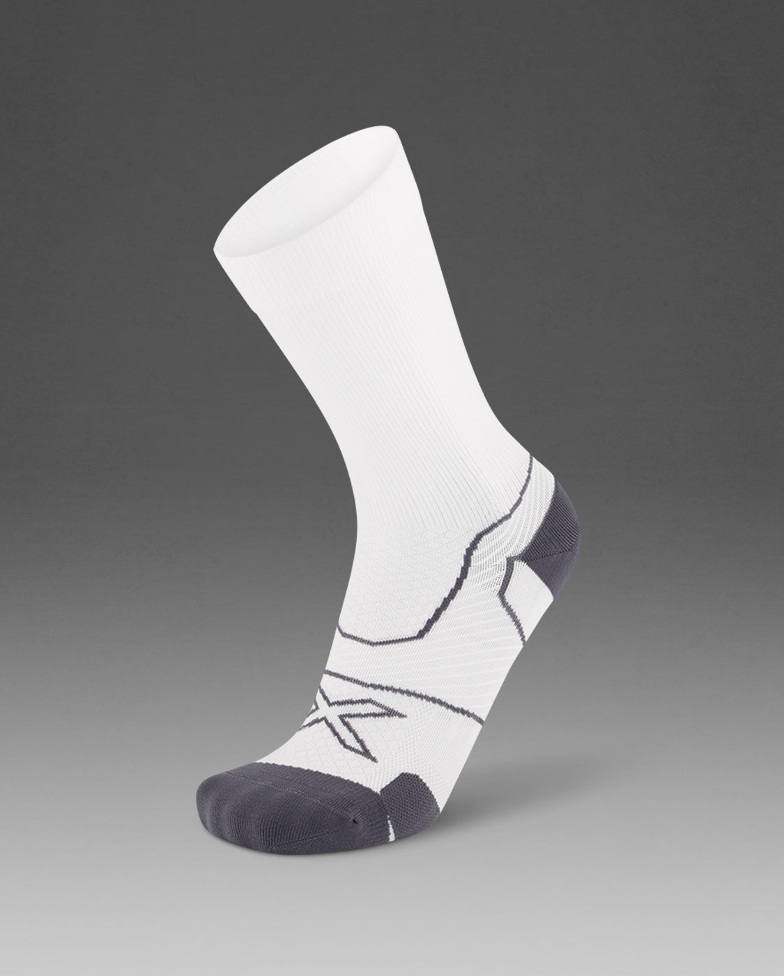 2xu-vectr-cushion-crew-socken-wei-grau-polsterung image 1