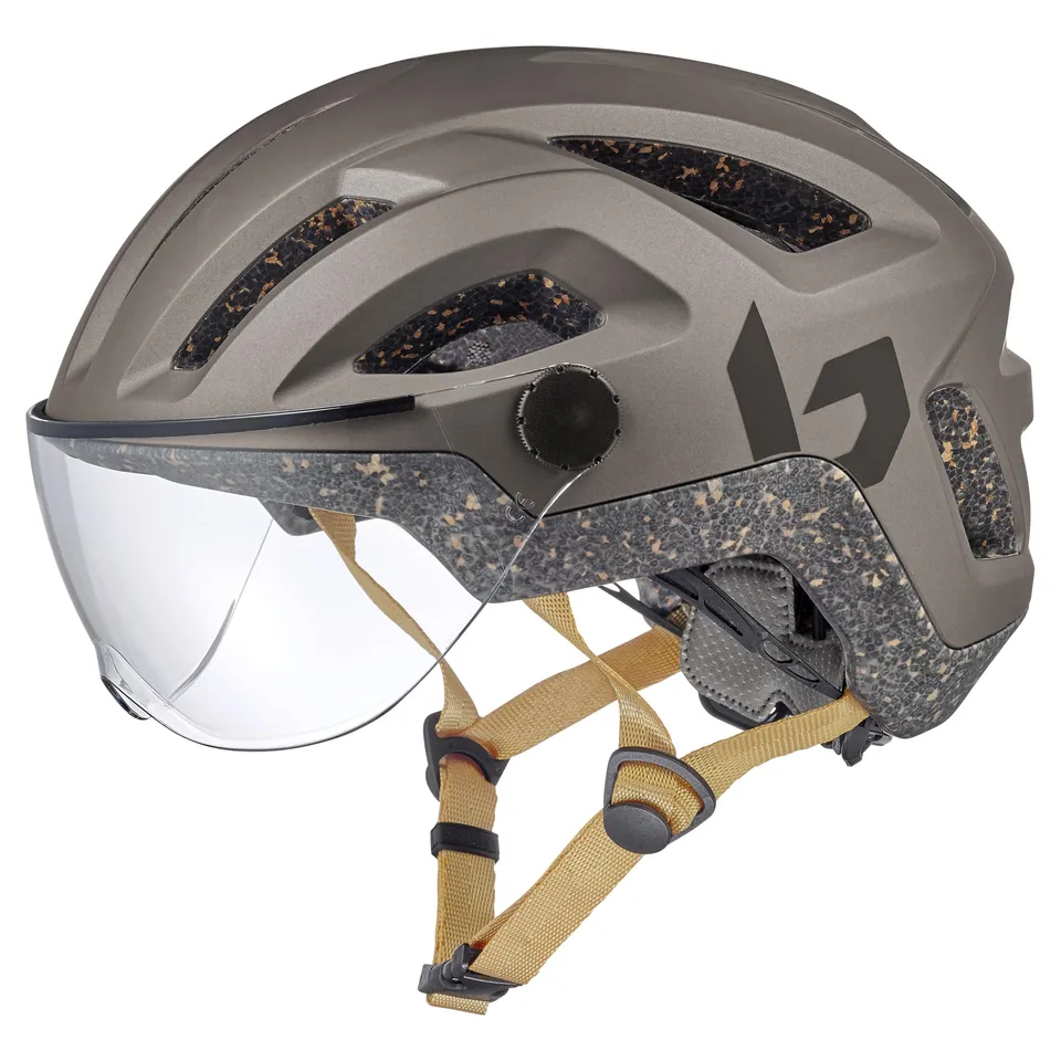 boll-react-visor-fahrradhelm-braun-s-mit-visier image 1