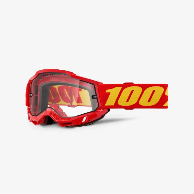 100-accuri-2-enduro-mtb-brille-rot-mit-clear-glas image 1