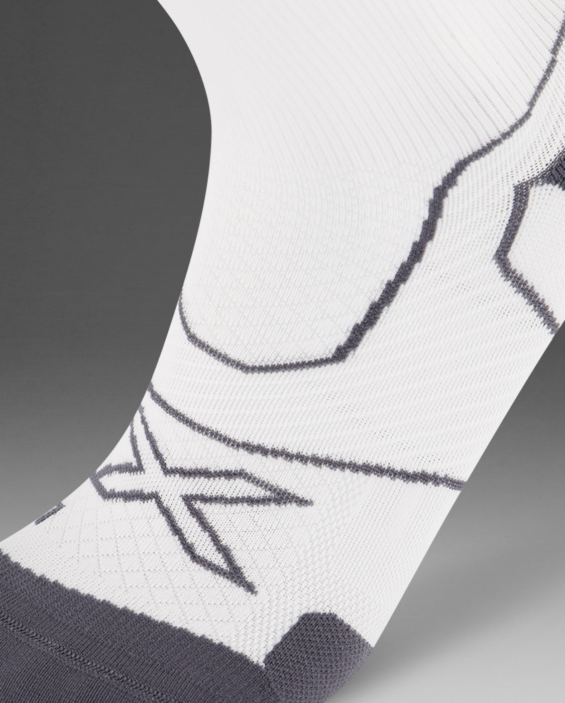 2xu-vectr-cushion-crew-socken-wei-grau-polsterung image 3