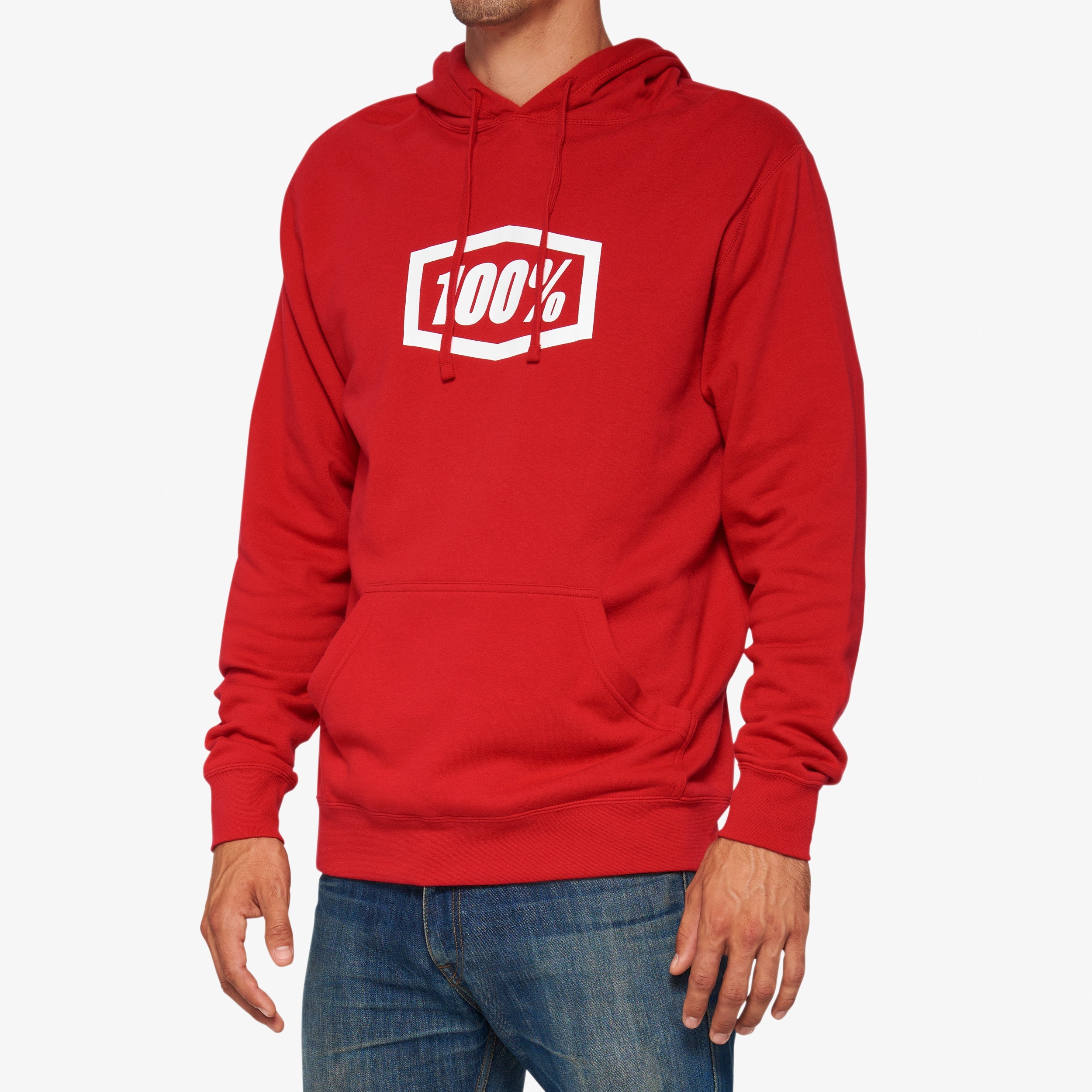 100-icon-pullover-hoodie-fleece-rot image 1