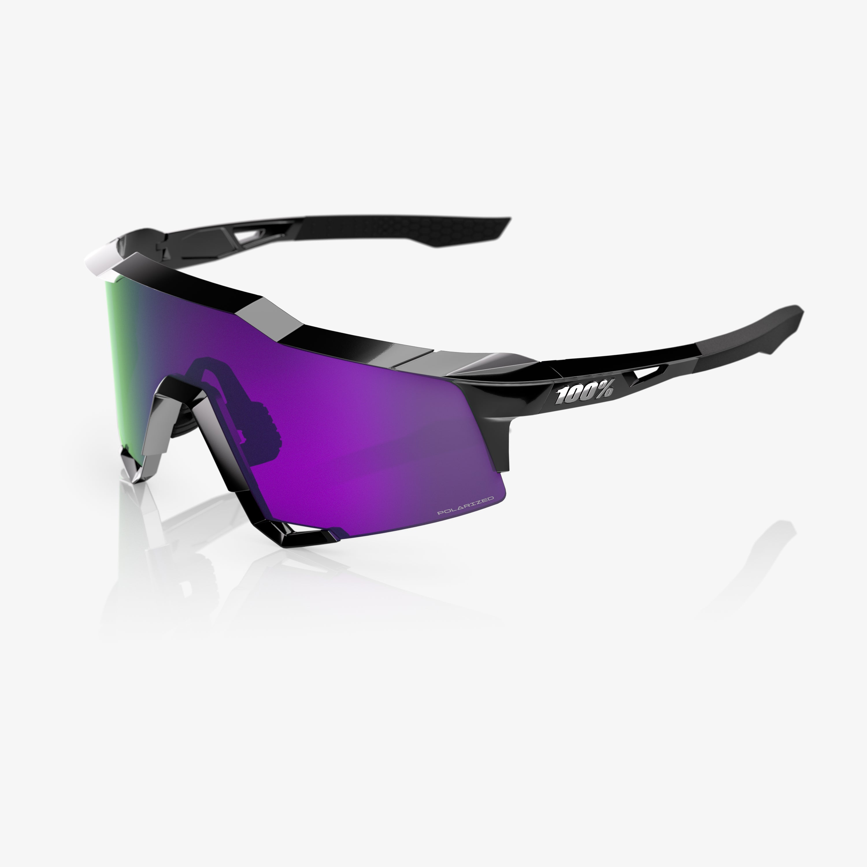 100-speedcraft-sonnenbrille-polished-black-hiper-lavender-mirror image 1