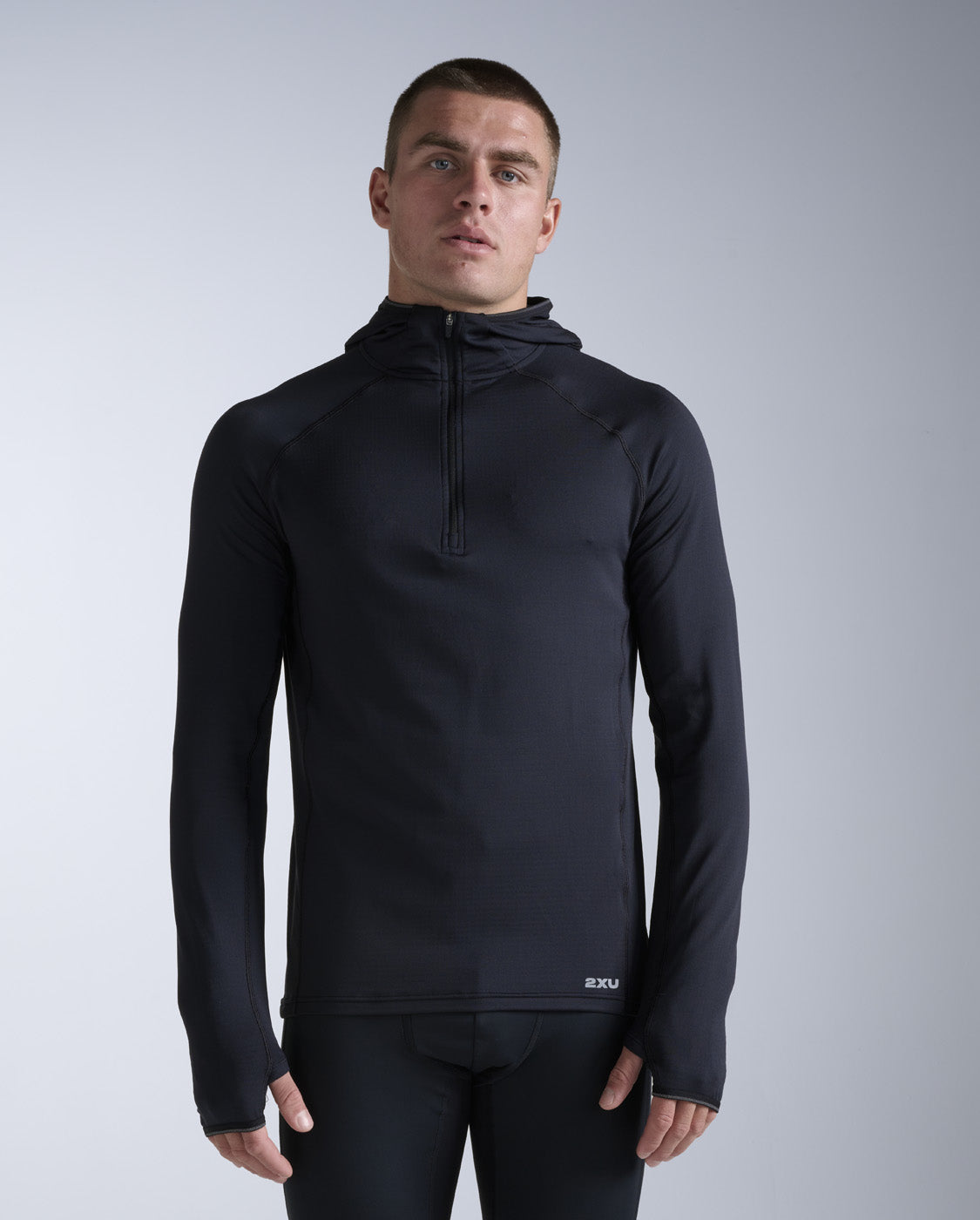 2xu-ignition-grid-1-2-zip-hoodie-herren-black-silver image 4