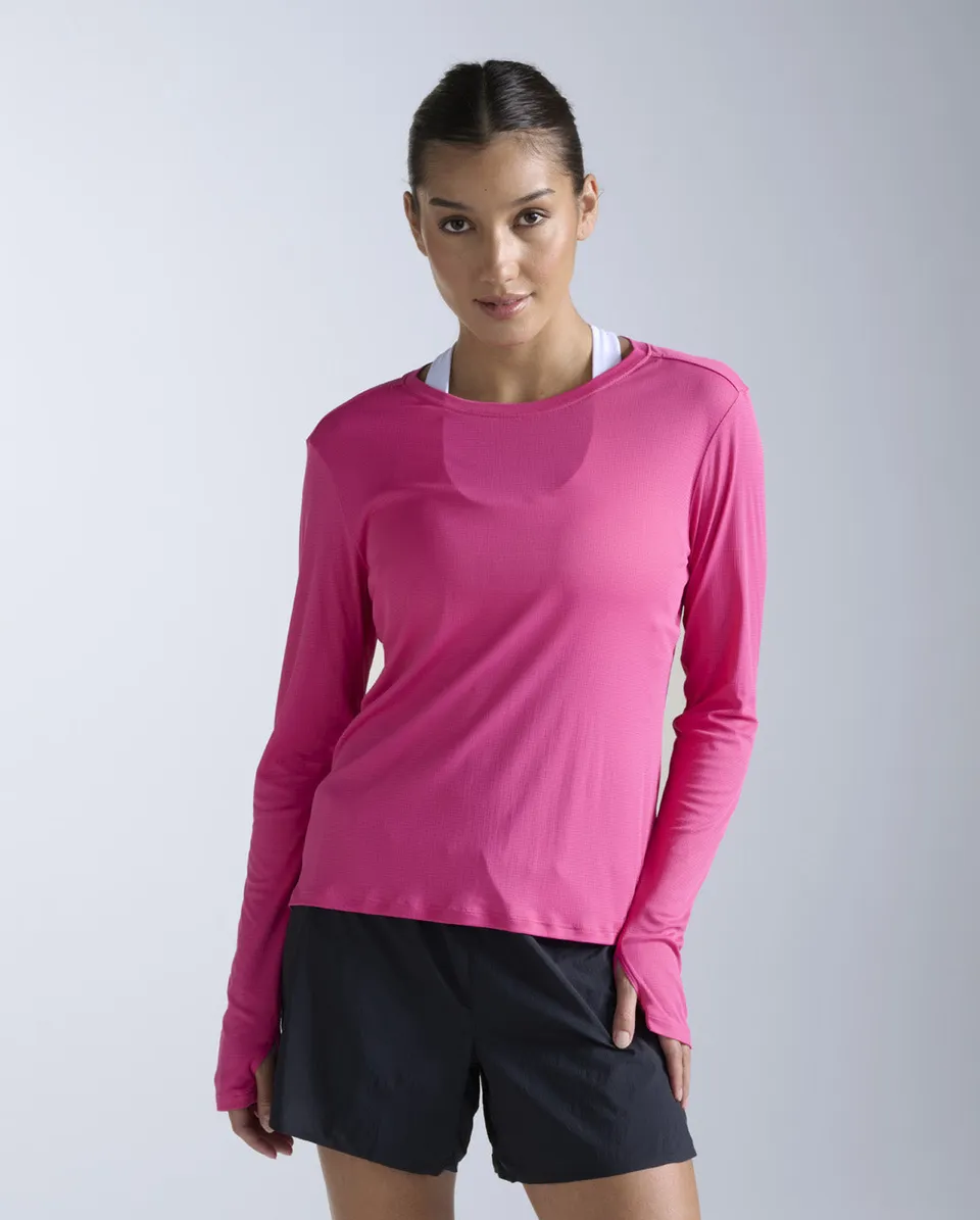 2xu-aero-trail-longsleeve-electric-rose-uv-schutz-damen image 1