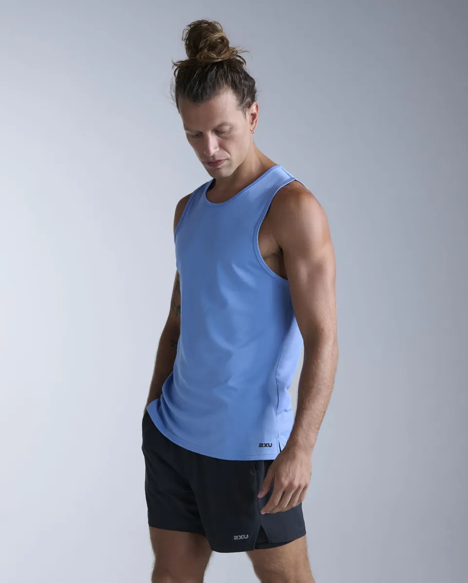 2xu-aero-tank-top-herren-silverlake-blue-mesh image 1