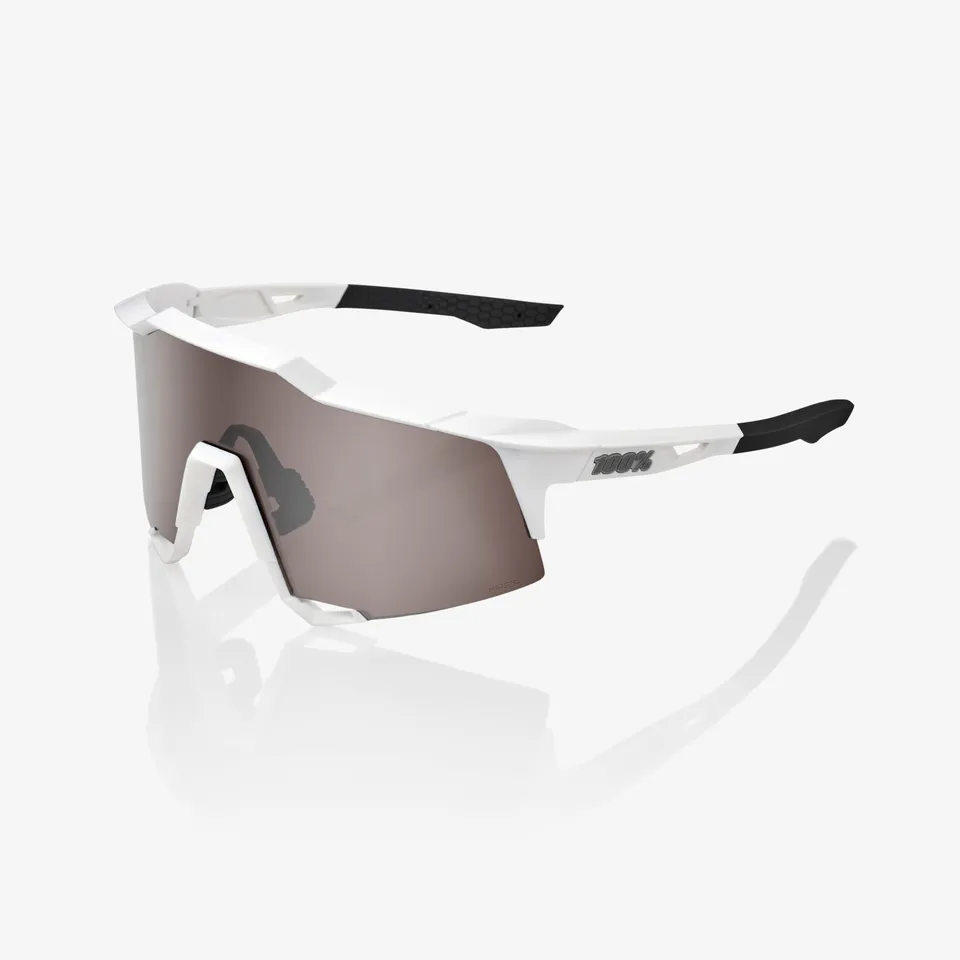 100-speedcraft-matte-white-sport-sonnenbrille-hiper-silver-mirror image 1