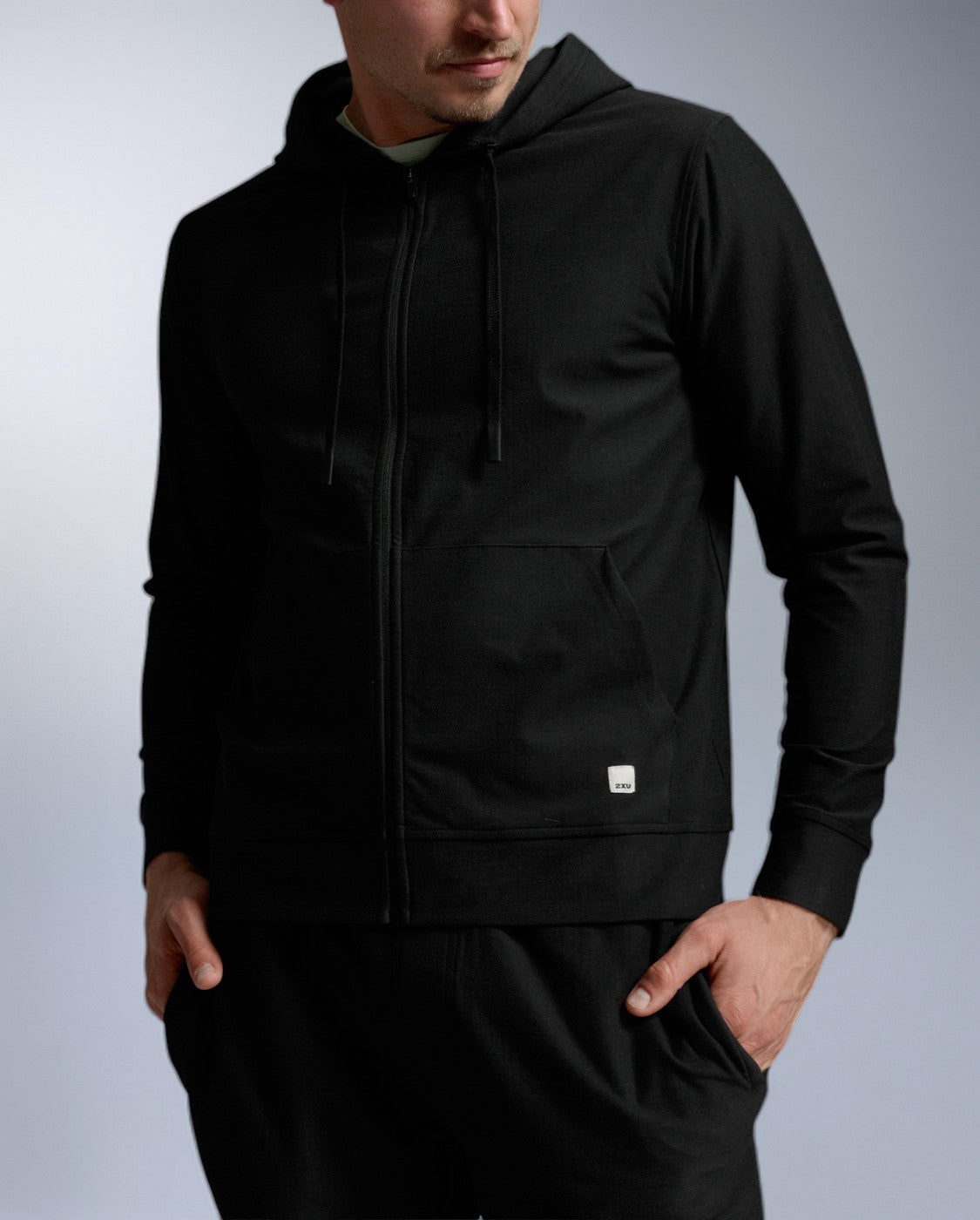 2xu-signature-zip-through-hoodie-kapuzenjacke-schwarz-herren image 1