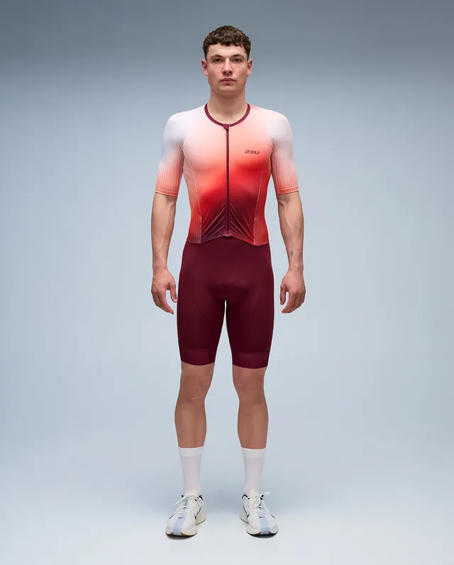 2xu-aero-sleeved-trisuit-herren-heatwave-triathlon image 1