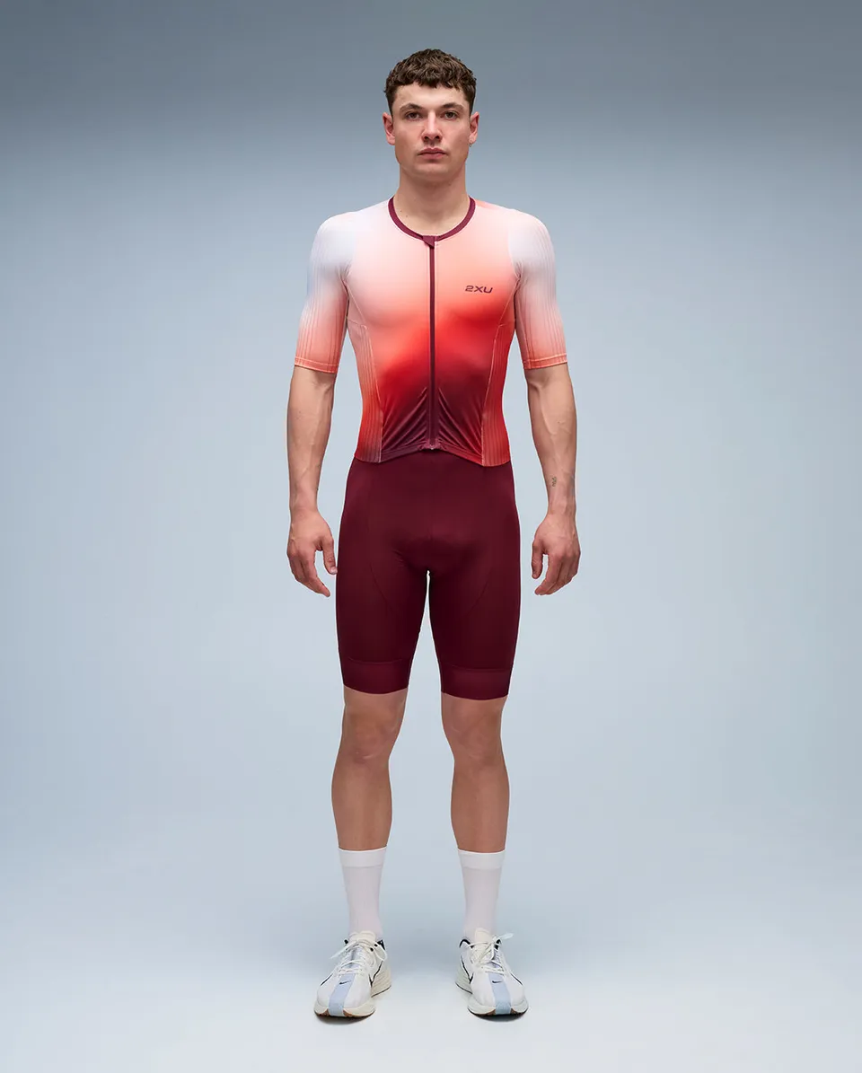 2xu-aero-sleeved-trisuit-herren-heatwave-triathlon image 1