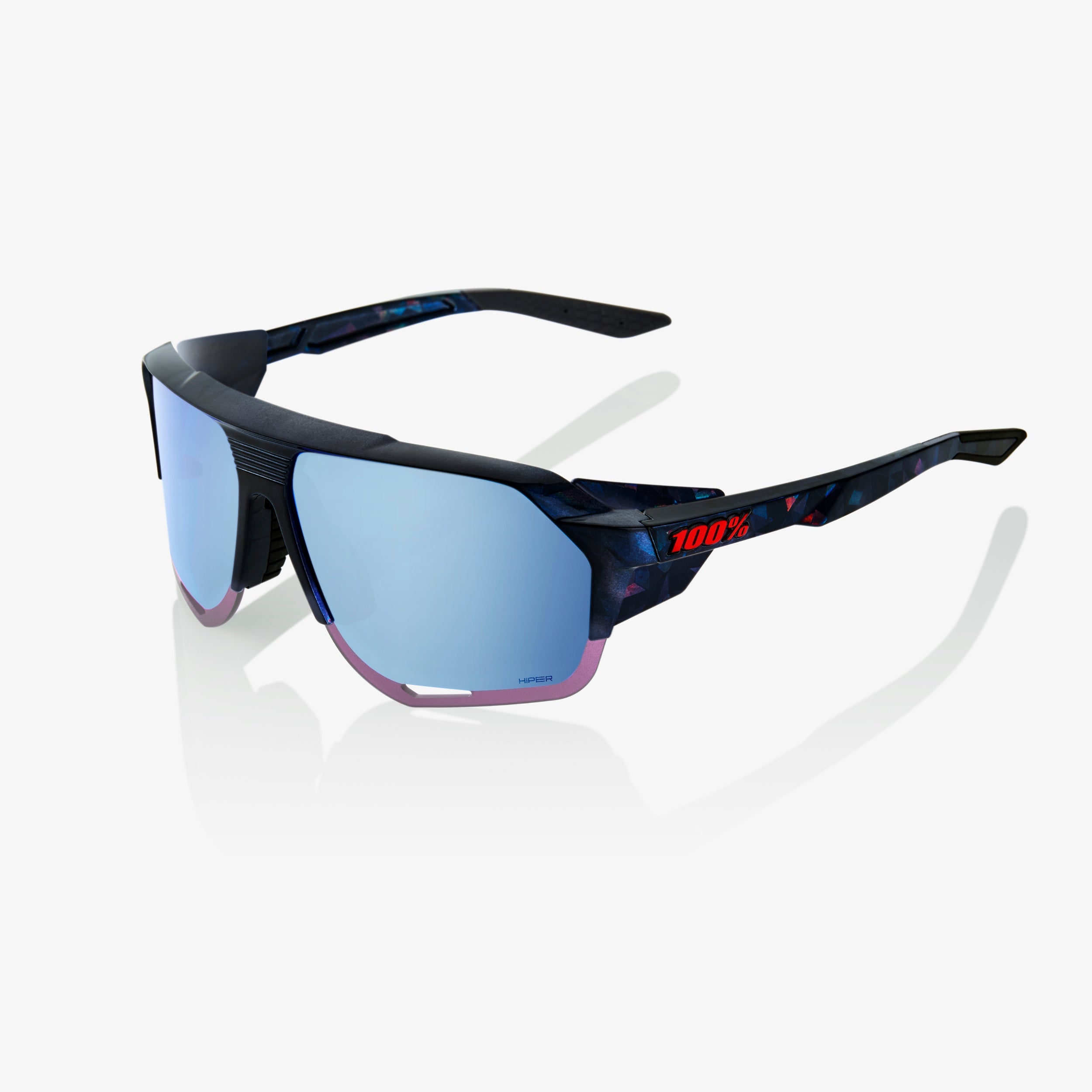 100-norvik-sonnenbrille-black-holographic-hiper-blue image 1