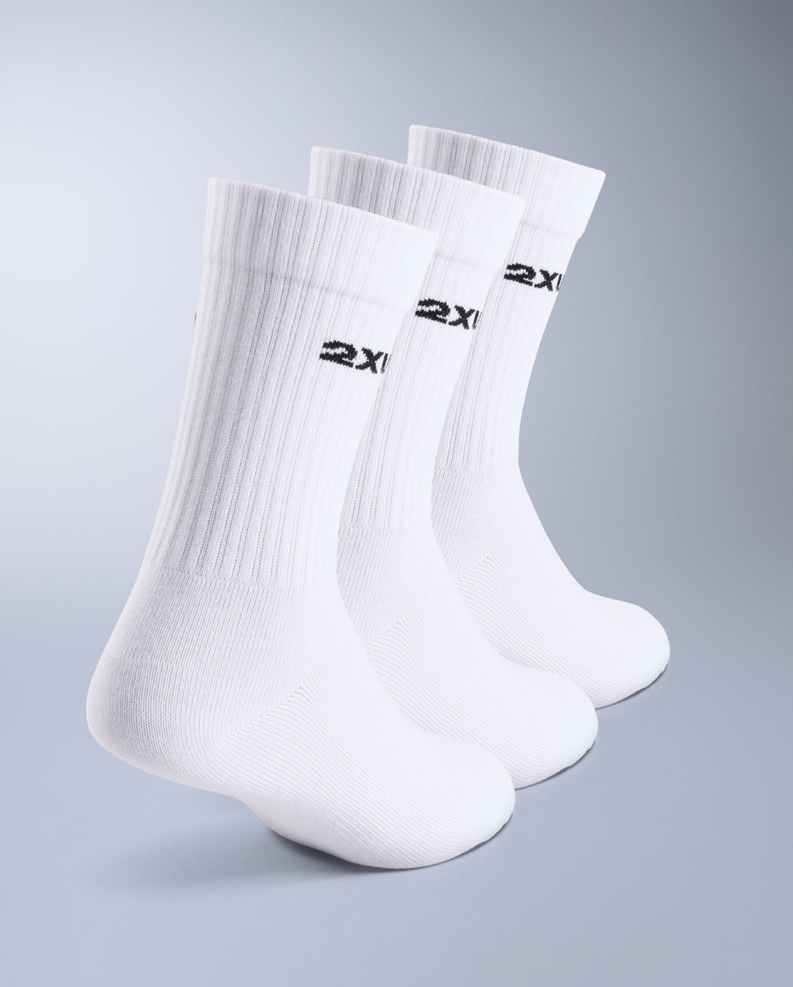 2xu-24-7-cotton-crew-socks-3er-pack-sportsocken-wei-baumwolle image 2