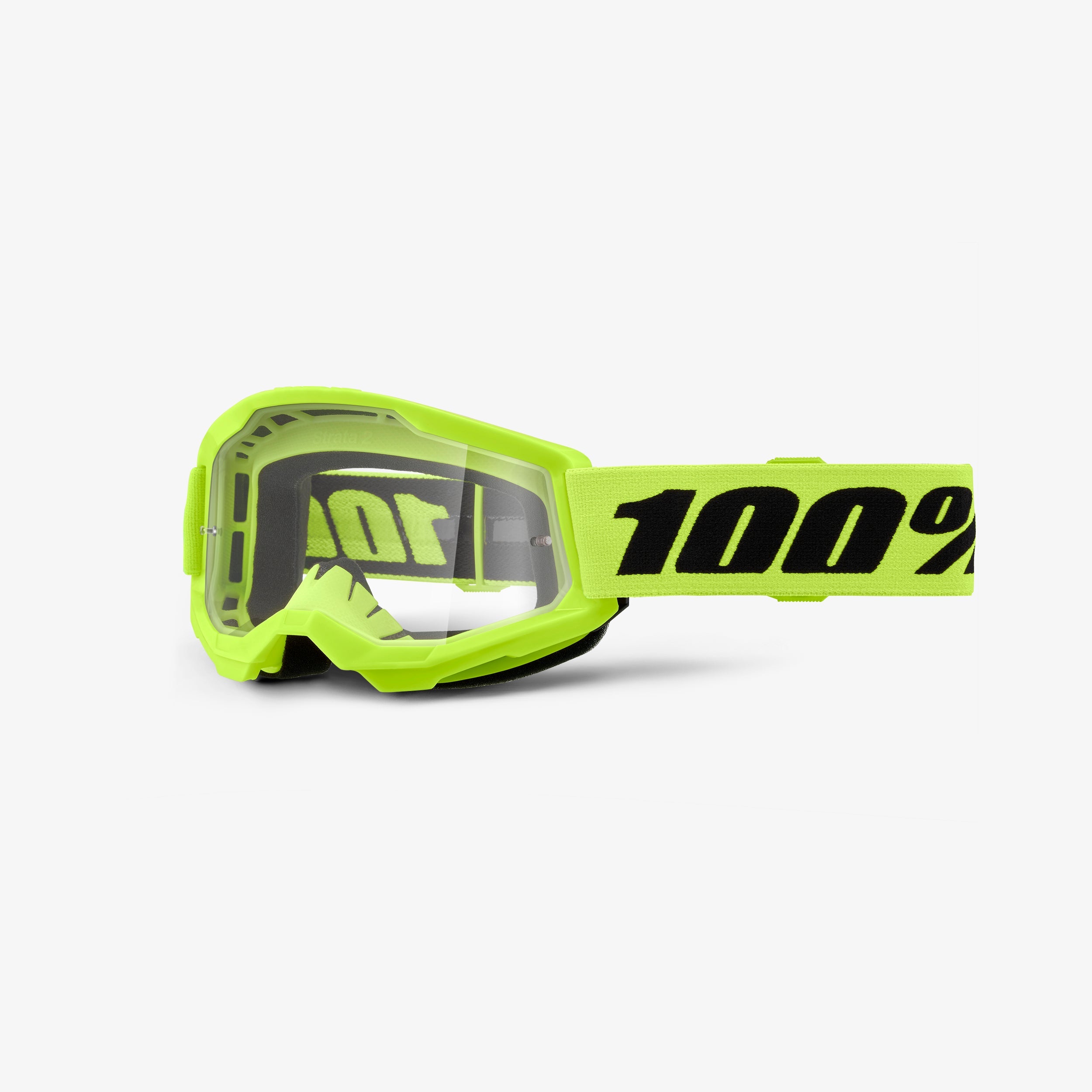 100-strata-2-junior-goggle-neon-yellow-clear image 2