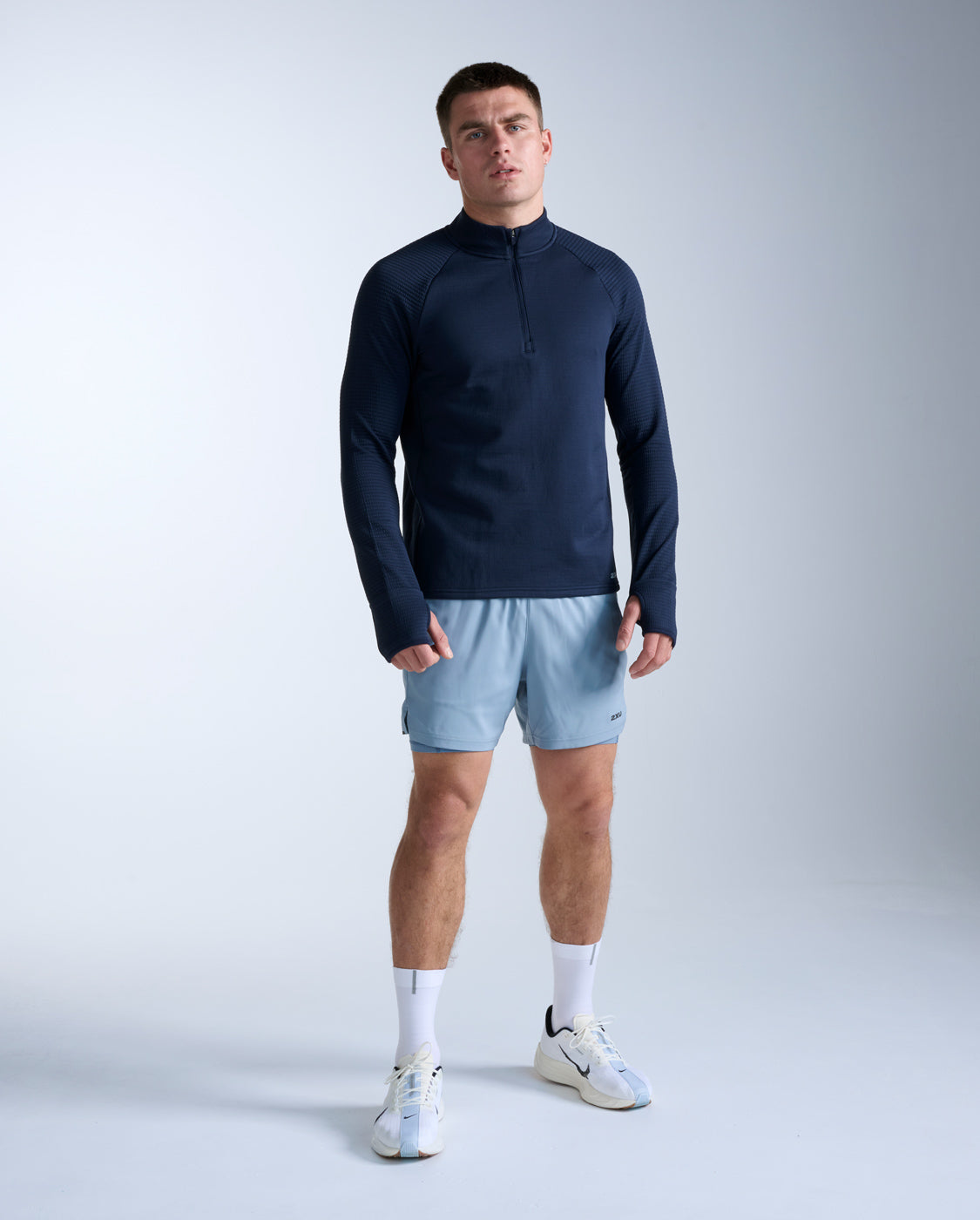 2xu-ignition-haptic-1-4-zip-laufshirt-midnight-silver image 7