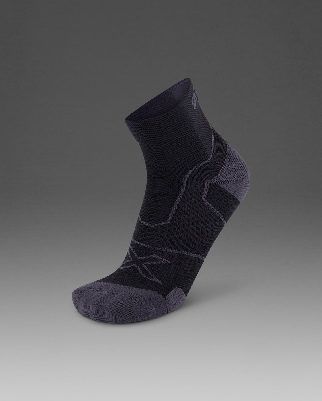 2xu-vectr-cushion-1-4-crew-kompressionssocken-schwarz image 1