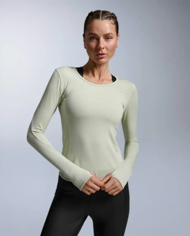 2xu-ignition-grid-base-layer-damen-seafoam-langarmshirt image 1