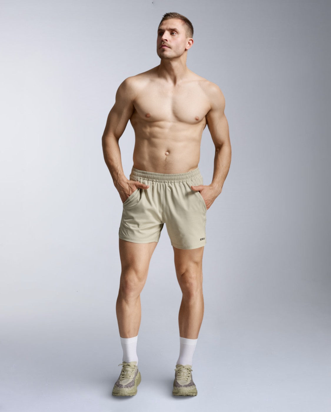2xu-aero-5-inch-shorts-laufshorts-herren-pebble image 5