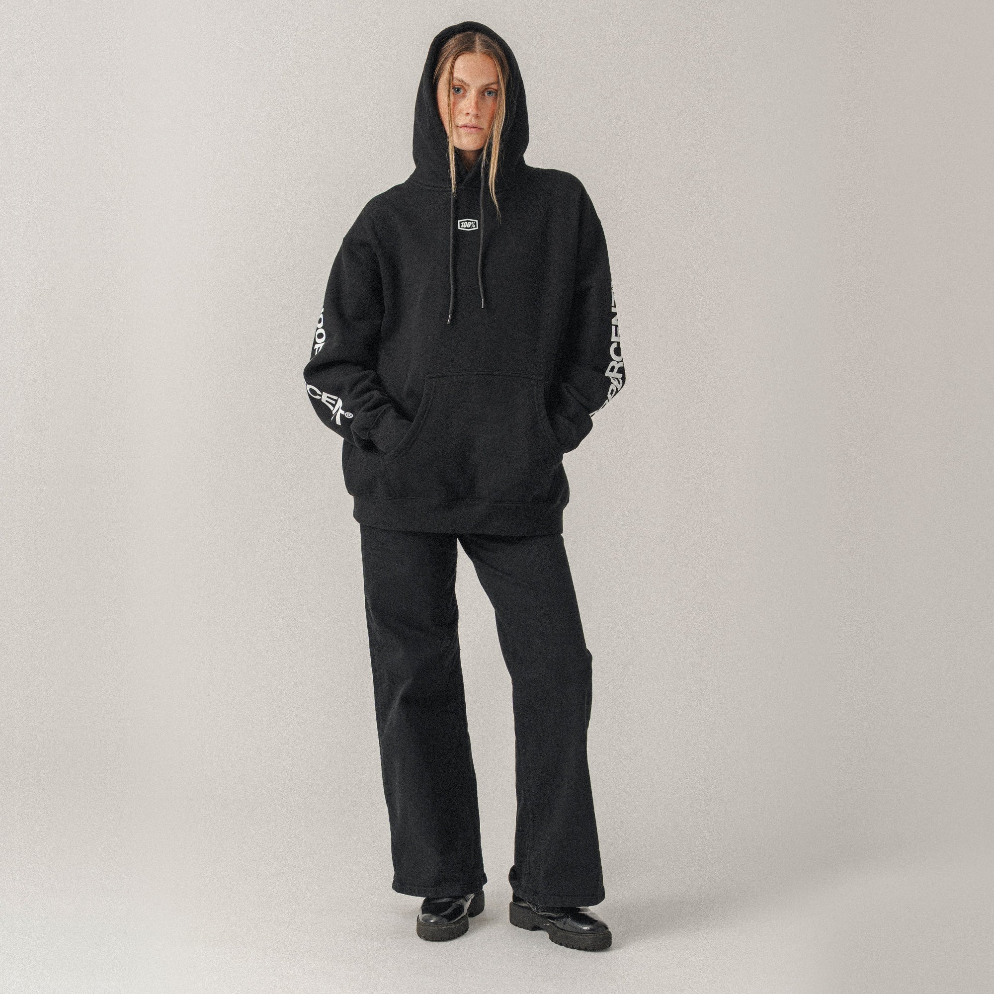 100-roots-pullover-hoodie-fleece-schwarz-kapuzenpulli image 2