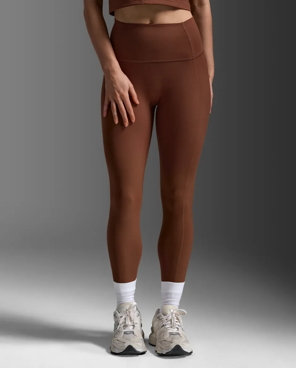 2xu-fluid-hi-rise-tights-damen-leggings-sepia image 1