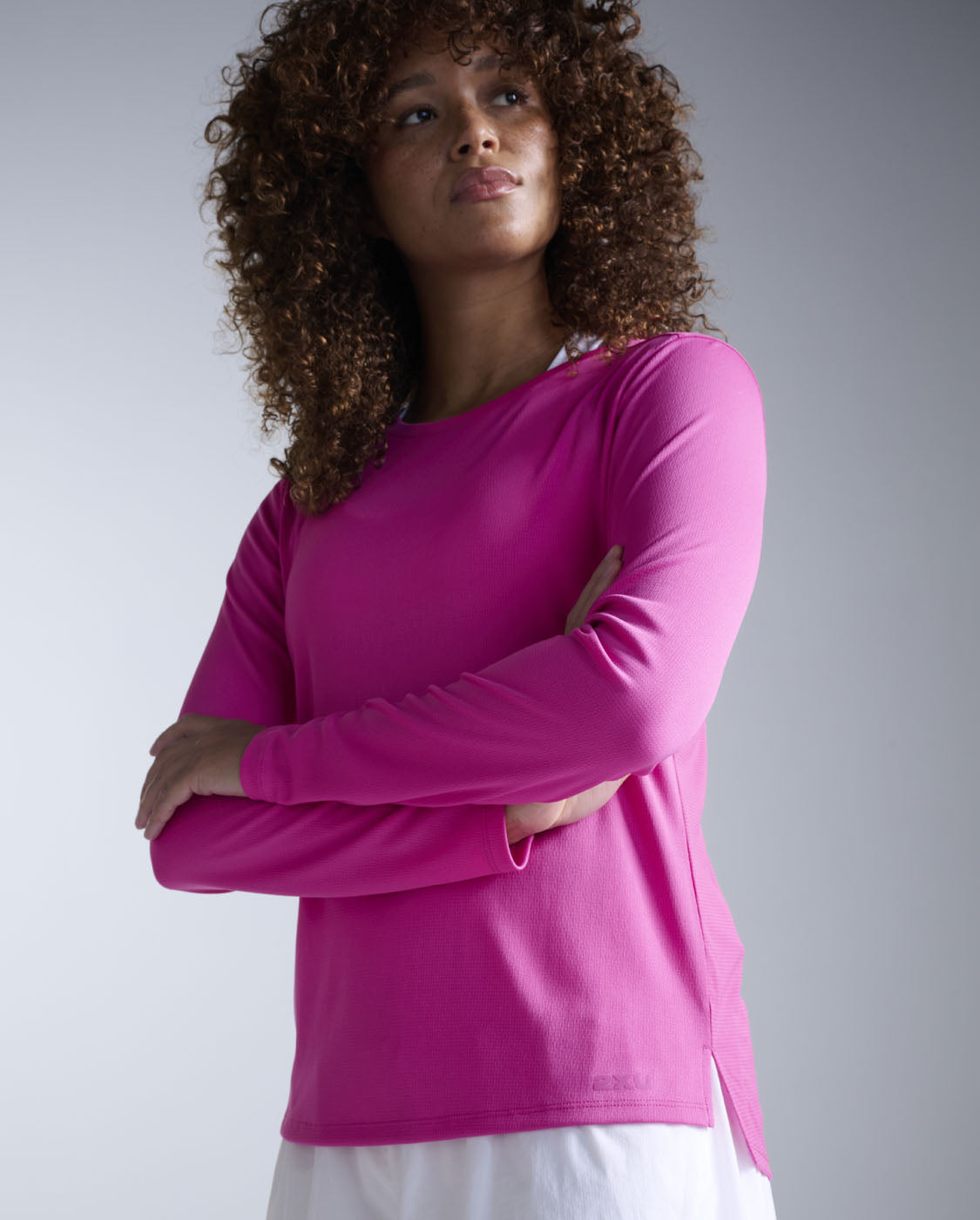 2xu-aero-long-sleeve-laufshirt-rose-violet-damen image 3