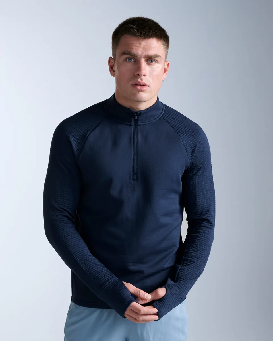 2xu-ignition-haptic-1-4-zip-laufshirt-midnight-silver image 1
