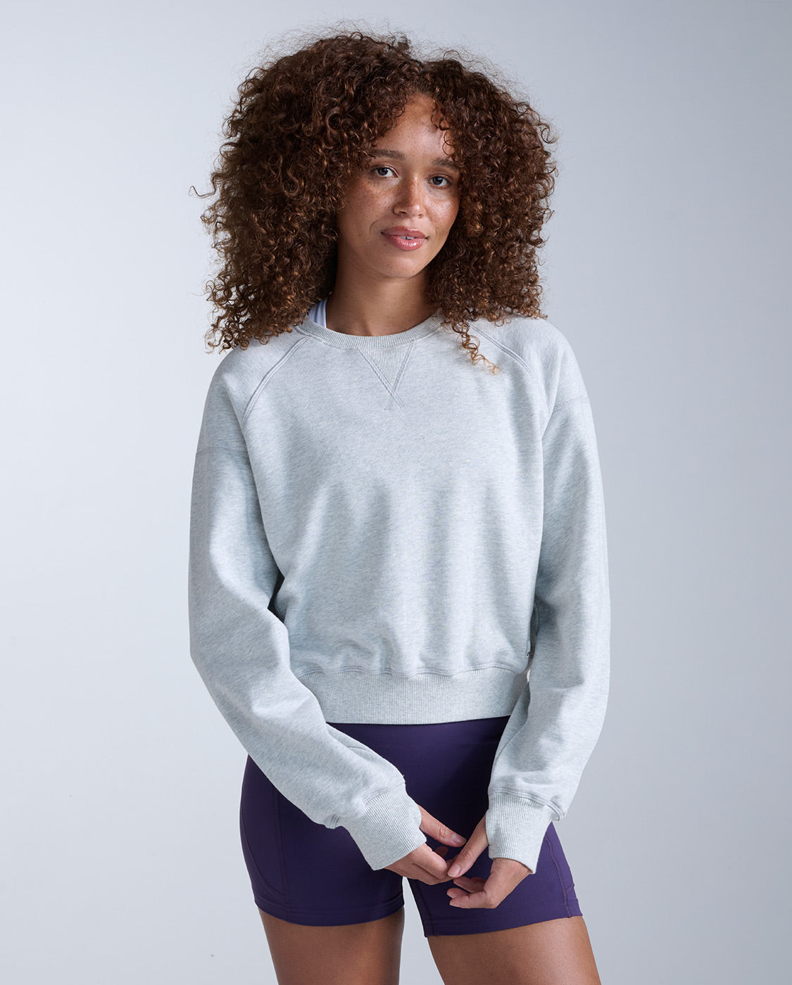 2xu-ez-organic-cotton-ribbed-crew-pullover-grey-marle-bio-baumwolle image 1