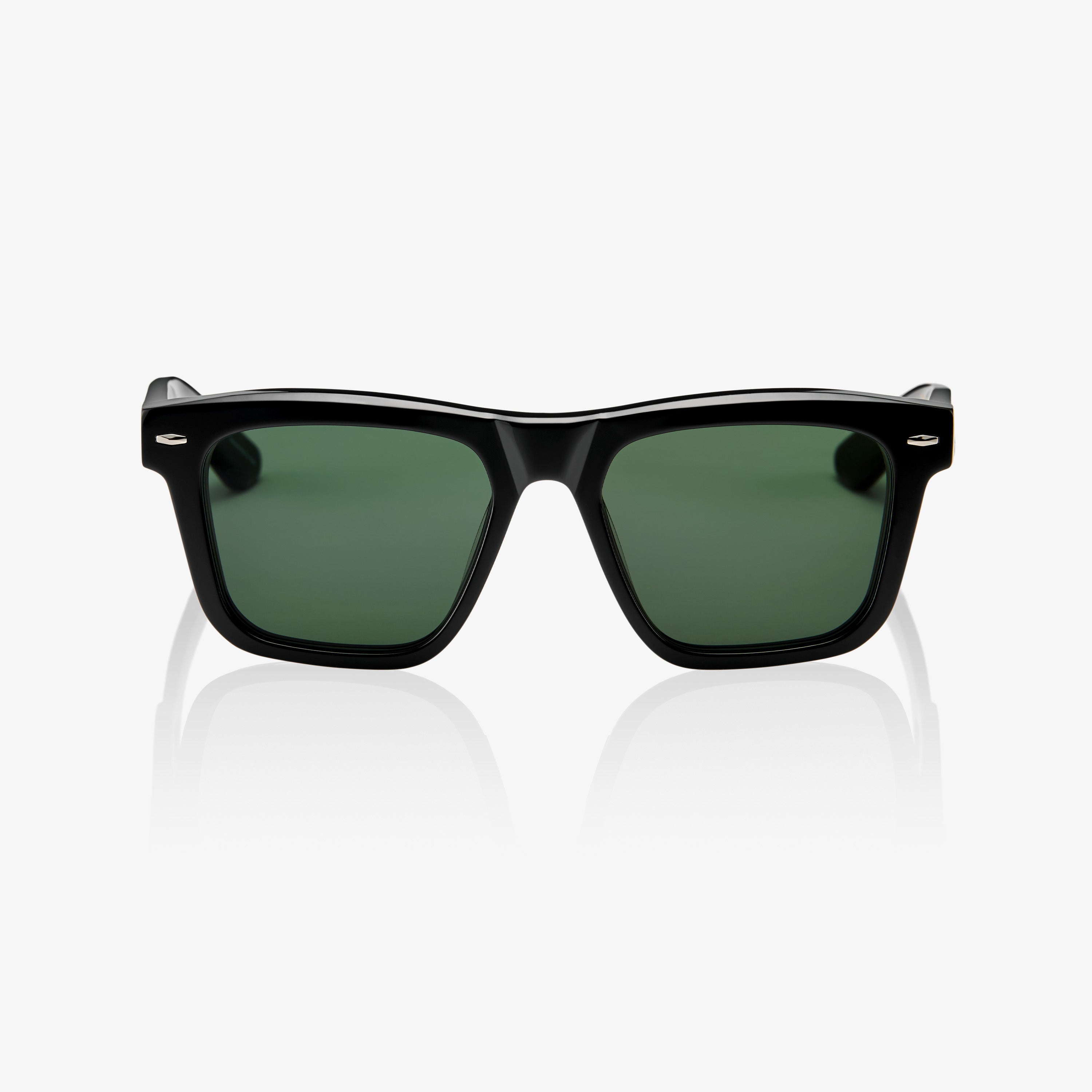 100-atsuta-sonnenbrille-polished-black-grey-green image 2