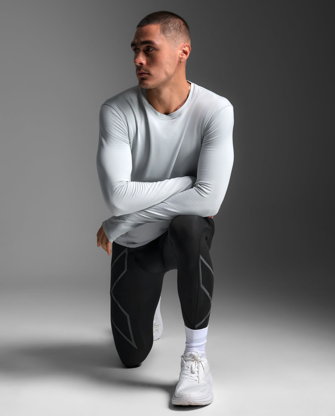 2xu-ignition-grid-base-layer-laufshirt-harbor-mist-thermo image 5