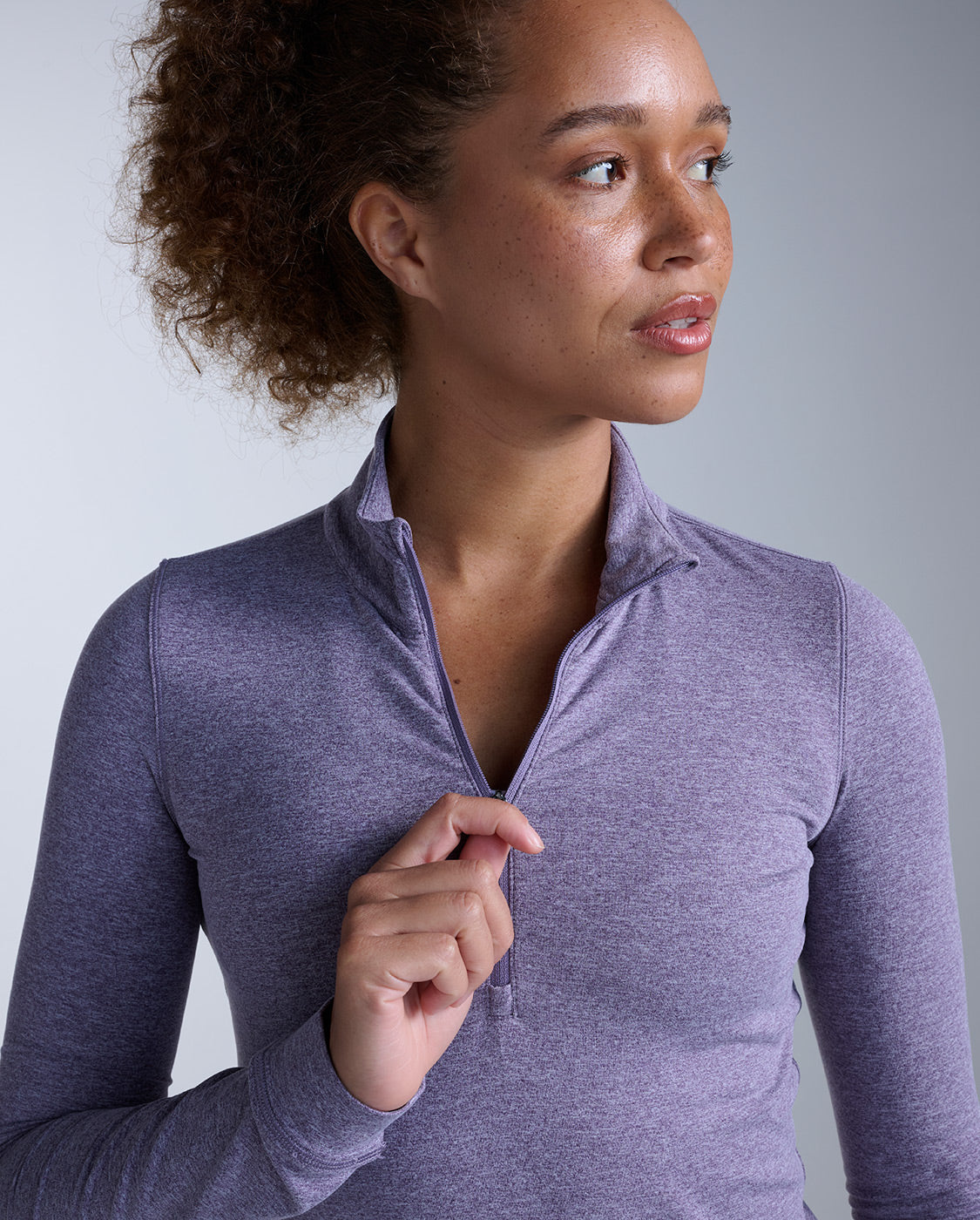 2xu-flex-1-2-zip-long-sleeve-langarmshirt-dusted-grape-damen image 3