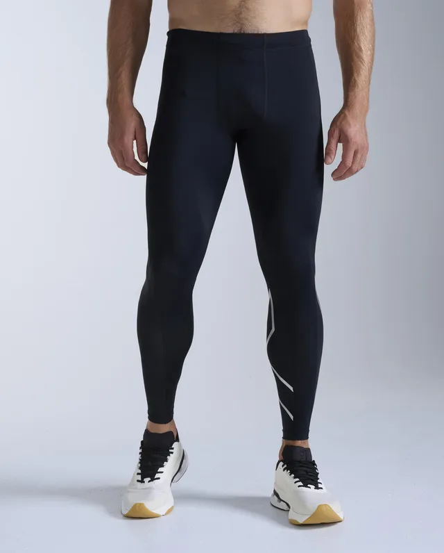 2xu-core-compression-tights-herren-black-silver-lauftights image 1