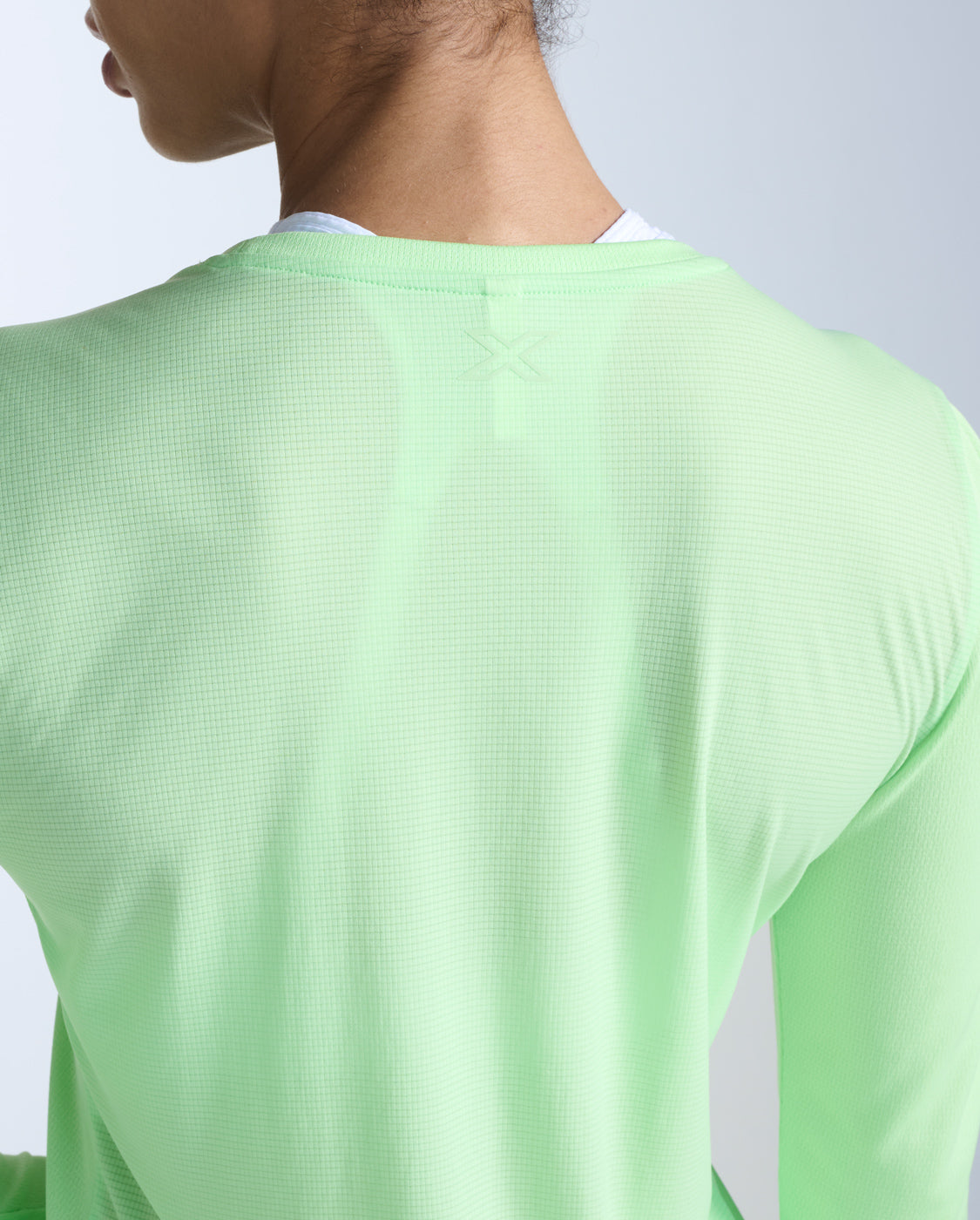 2xu-aero-long-sleeve-laufshirt-damen-lime-zest-mesh image 5