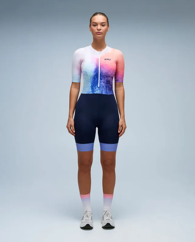 2xu-aero-sleeved-trisuit-noosa-midnight-damen-kurzarm image 1
